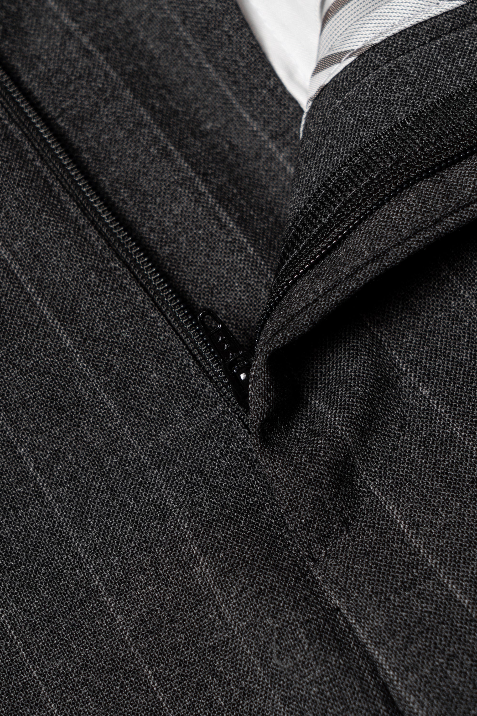 Mid Grey Pinstripe Wool Suit #306