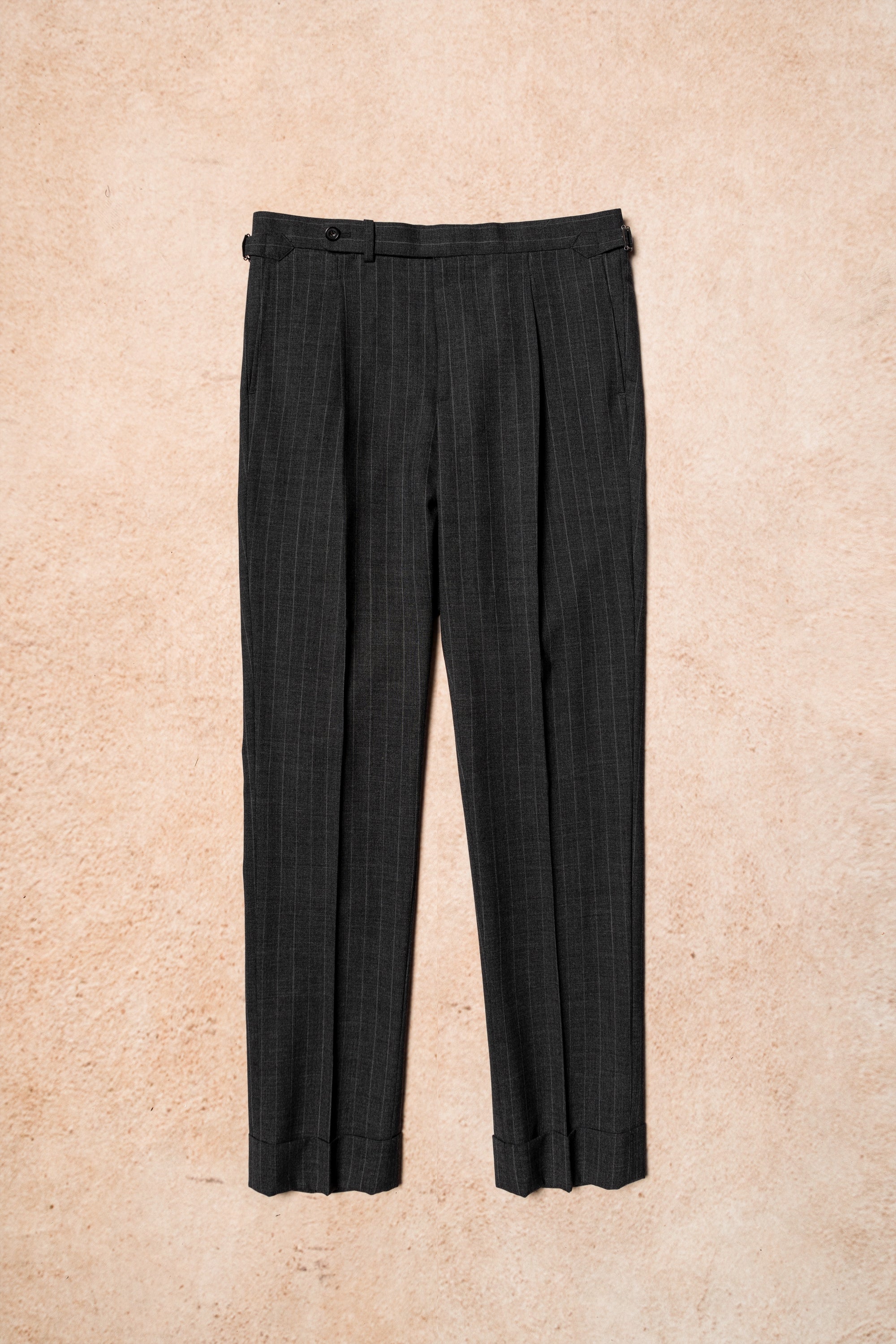Mid Grey Pinstripe Wool Suit #306