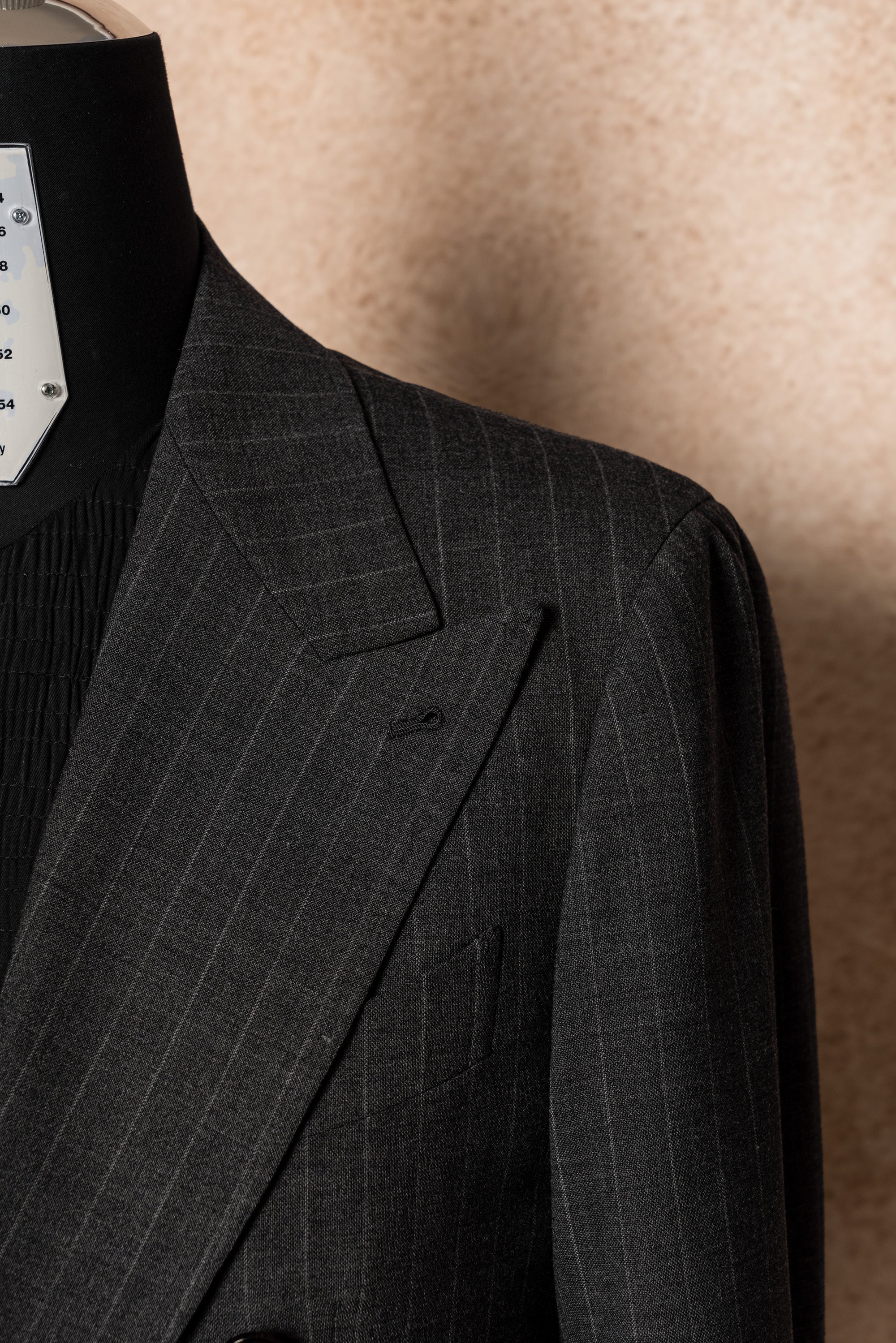 Mid Grey Pinstripe Wool Suit #306