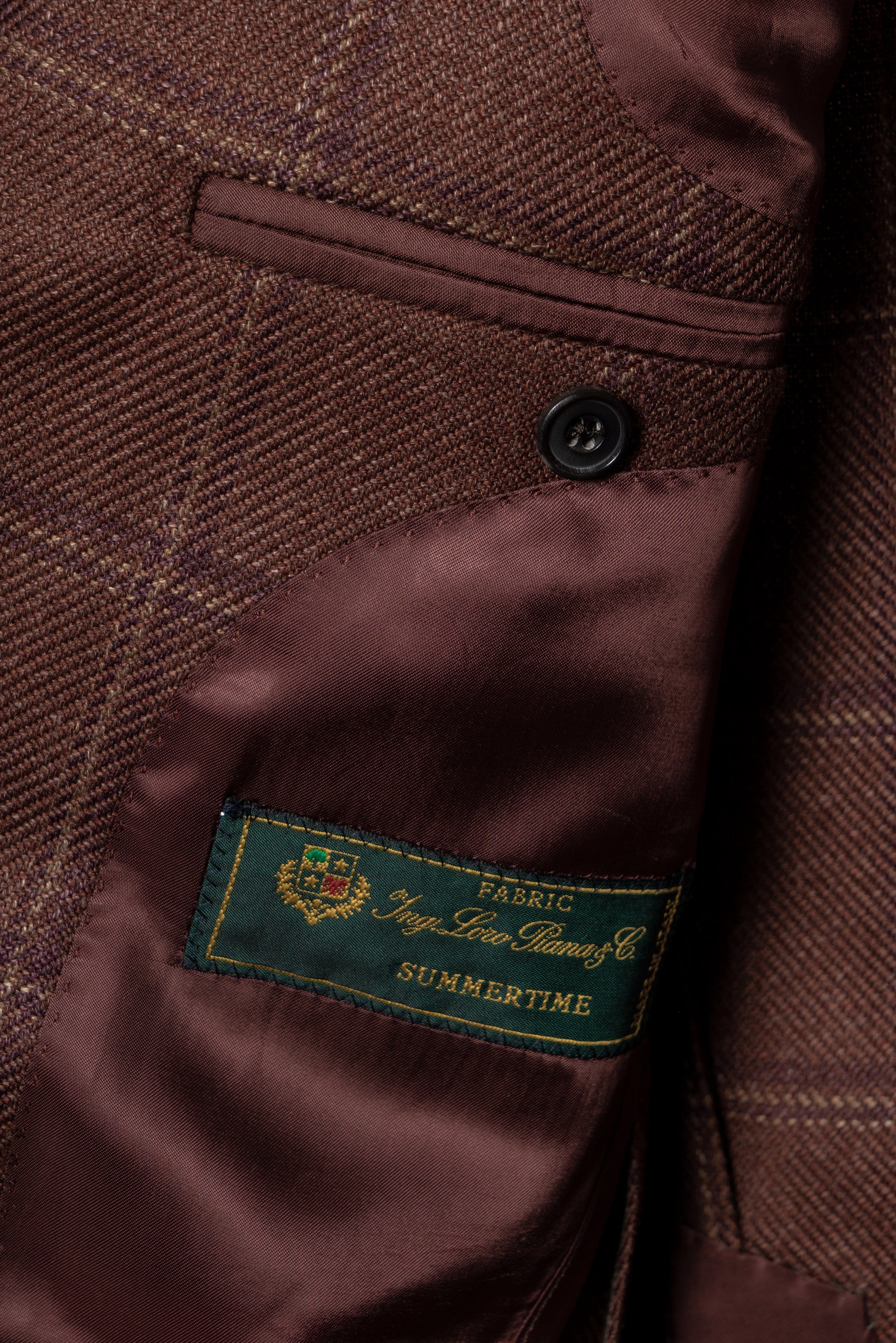 MTO Red Windowpane Wool Silk Linen Jacket