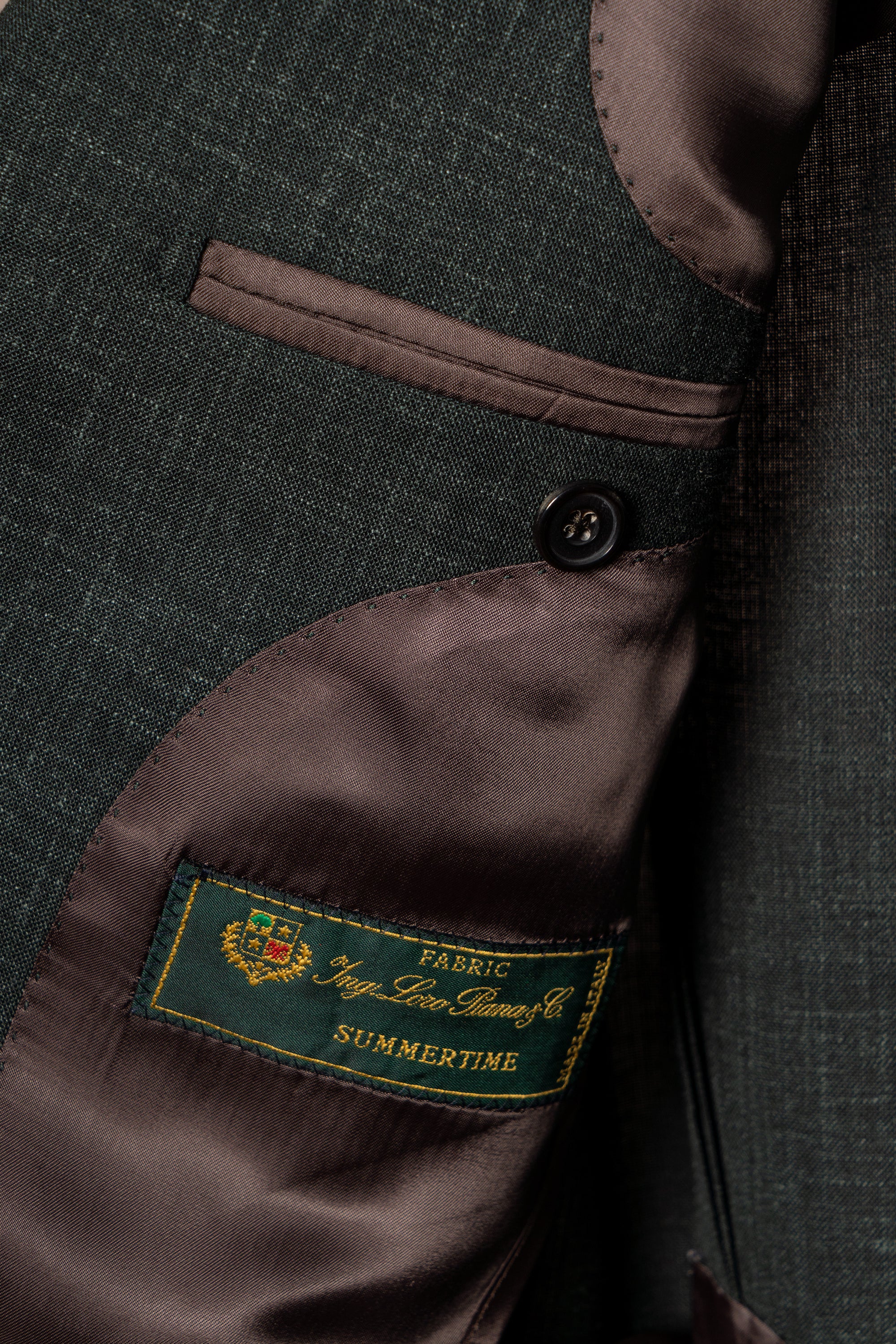 MTO Dark Green Wool Silk Linen Jacket