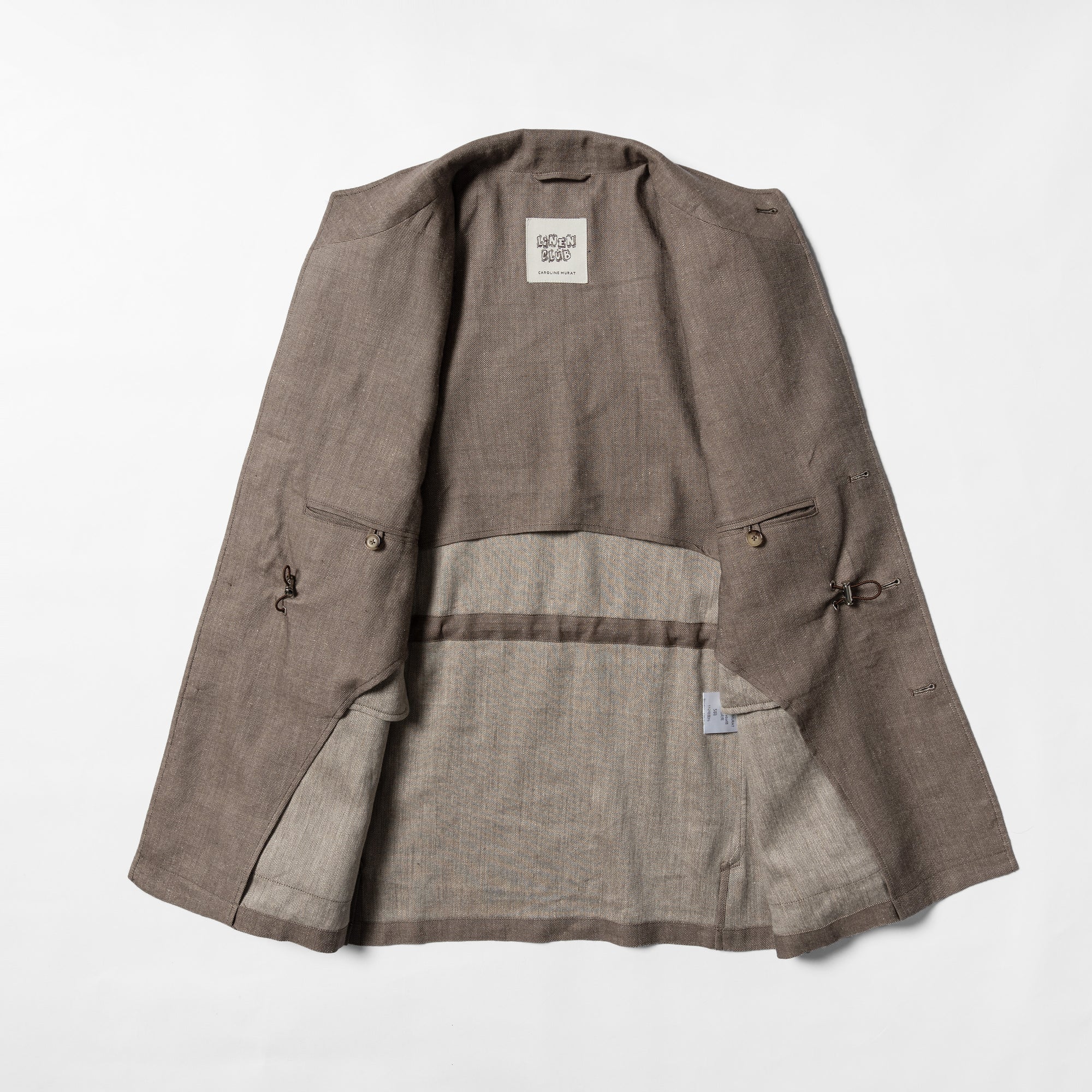 Brown Linen Wool Teba Jacket