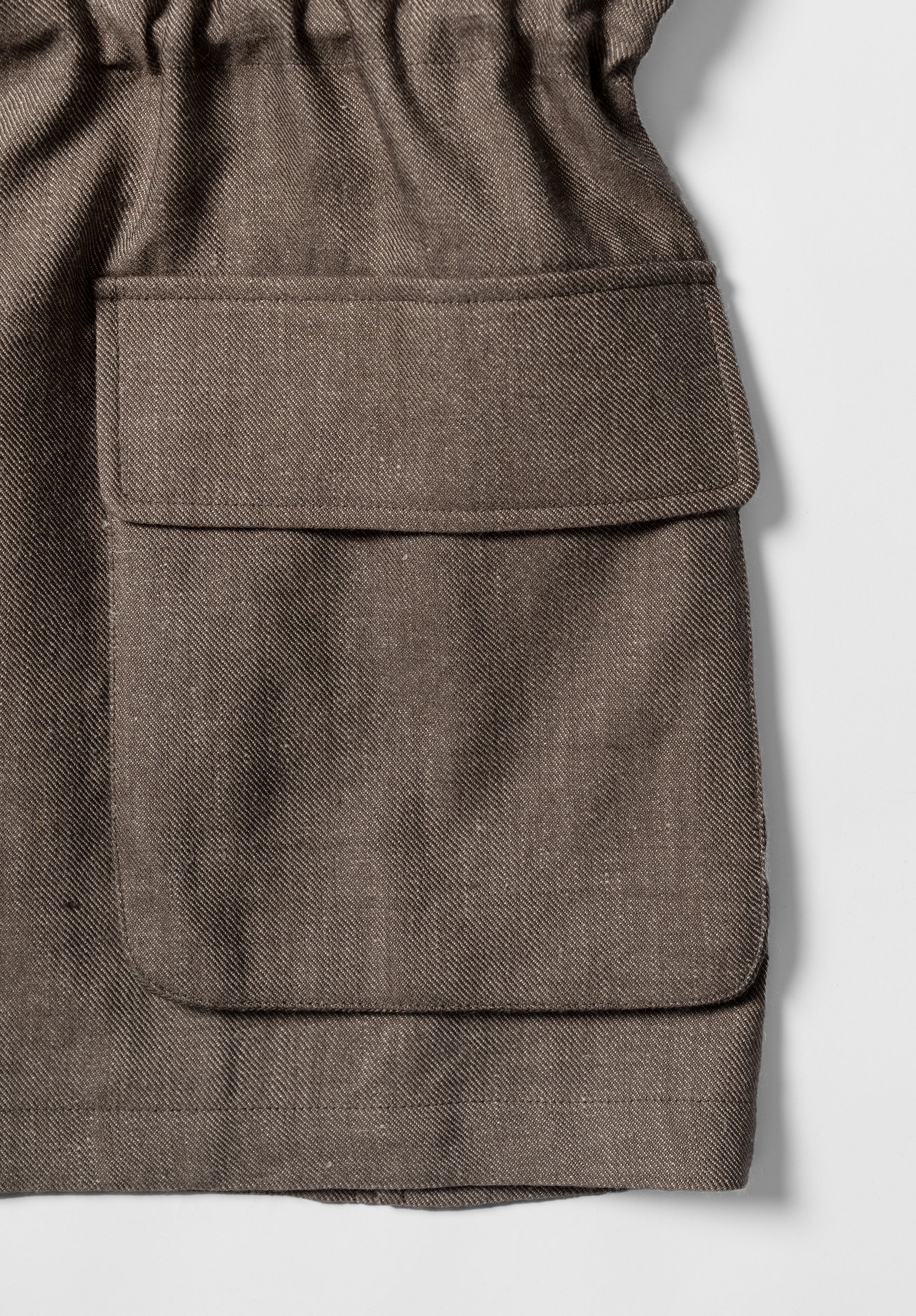 Brown Linen Wool Teba Jacket