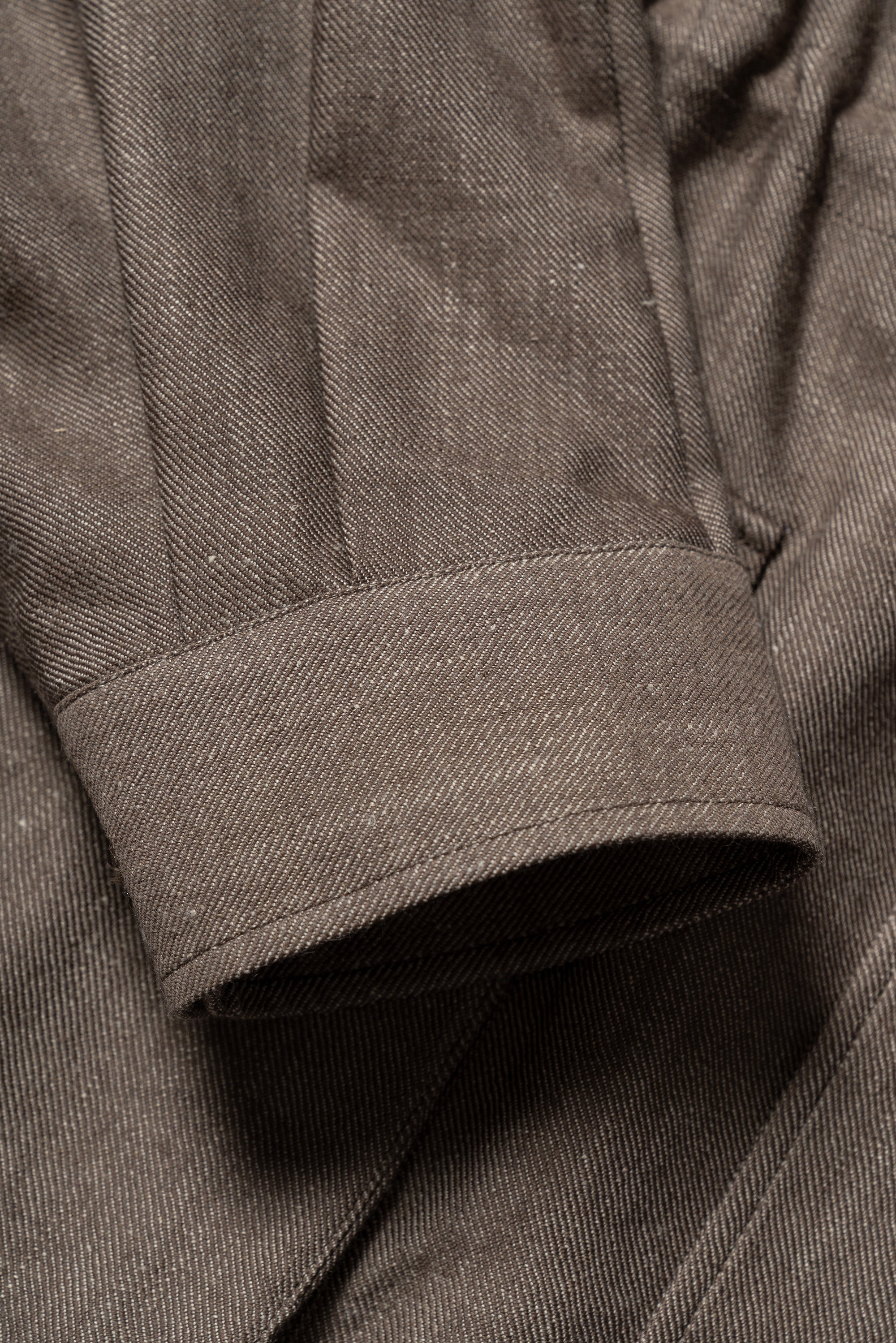 Brown Linen Wool Teba Jacket