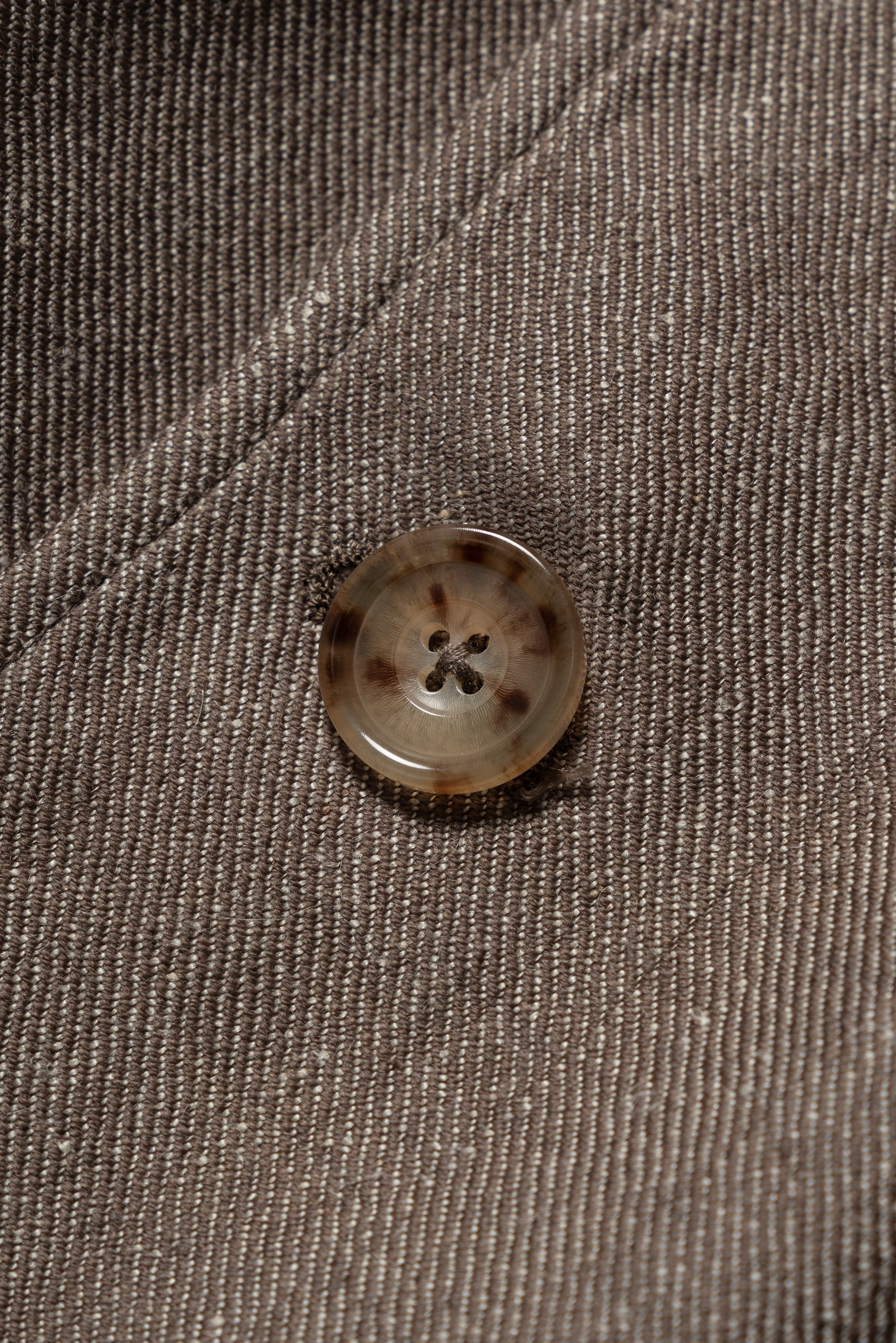 Brown Linen Wool Teba Jacket