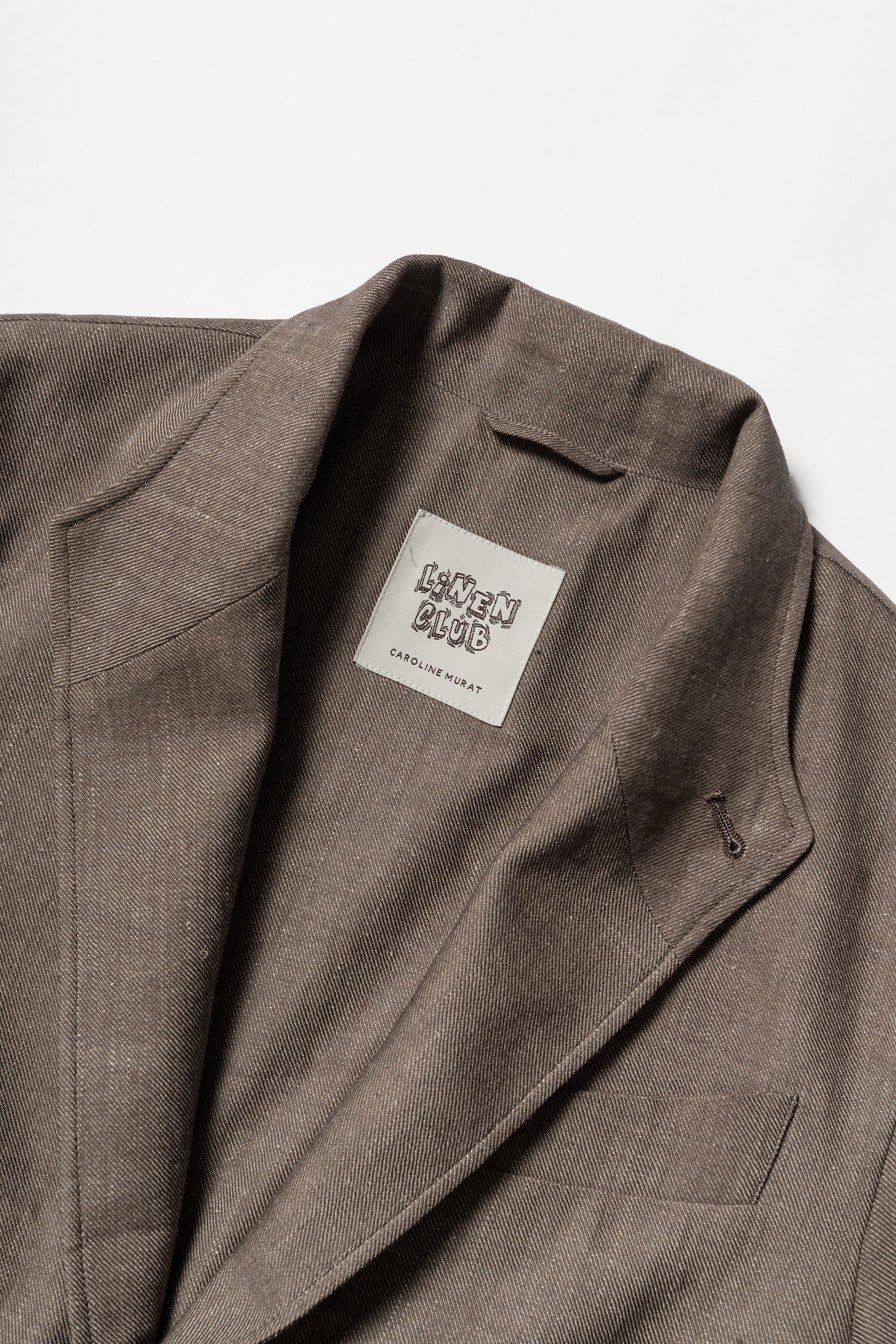 Brown Linen Wool Teba Jacket