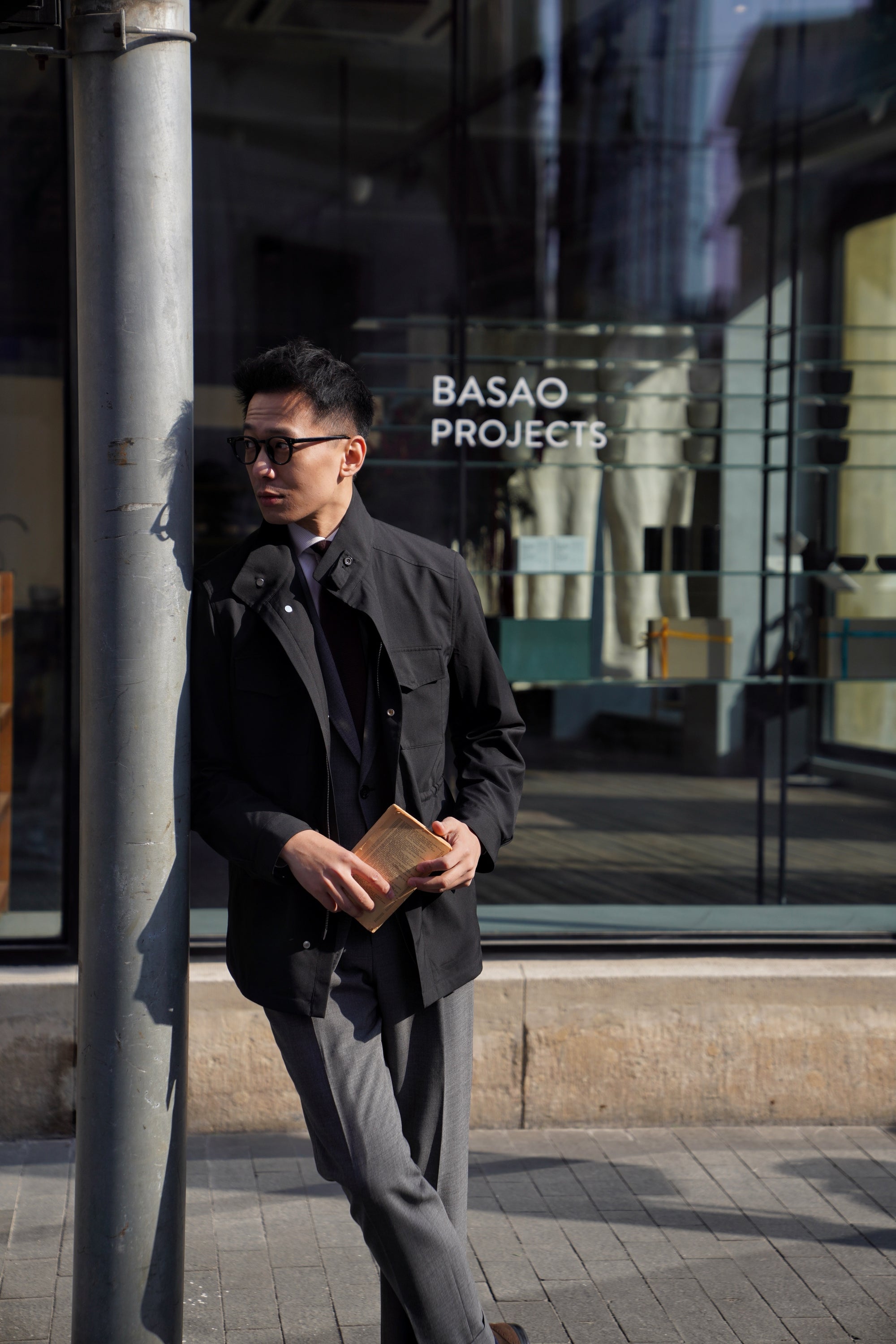 Black Wool Silk M65 Jacket