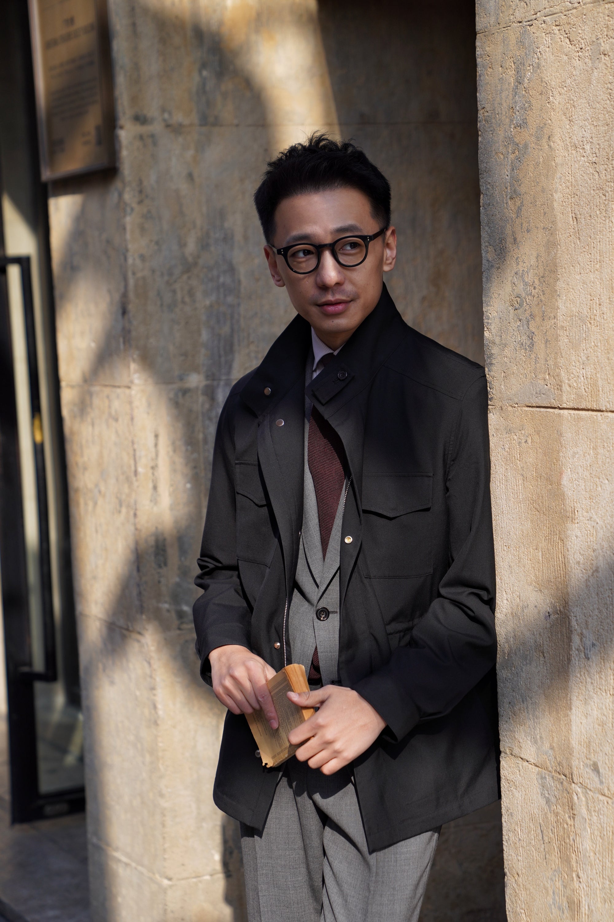 Black Wool Silk M65 Jacket