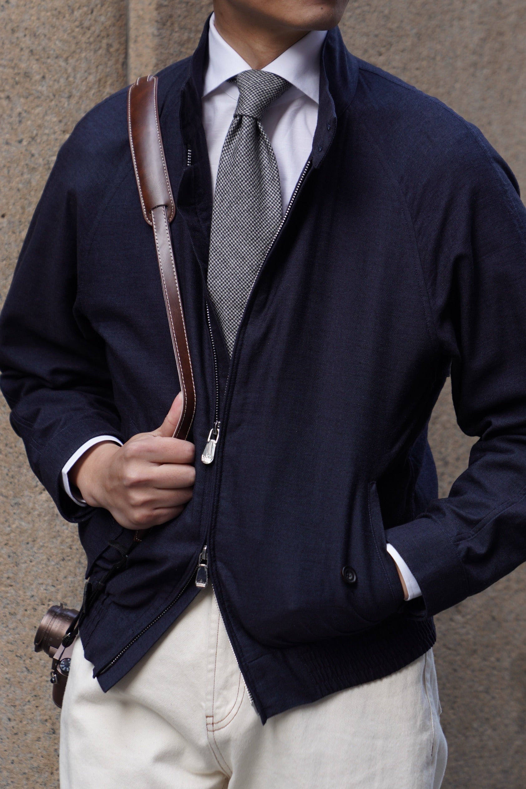 Navy Cotton Wool G9 Jacket