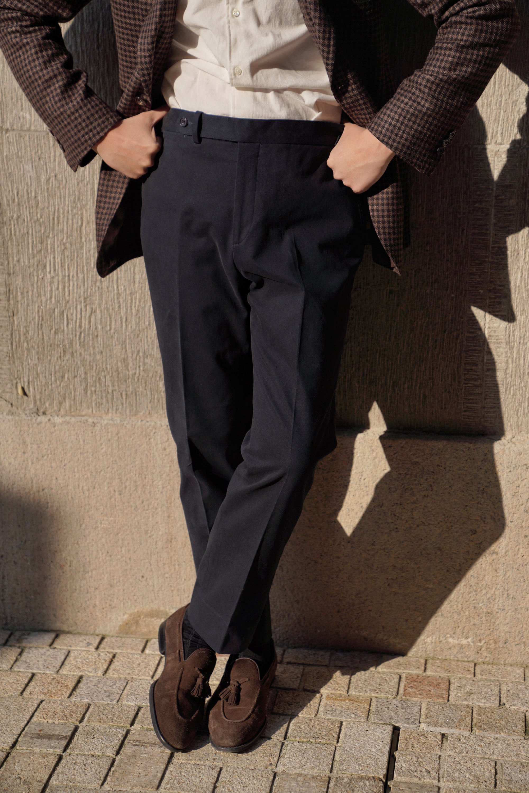 Navy Twill Cotton Trousers #72