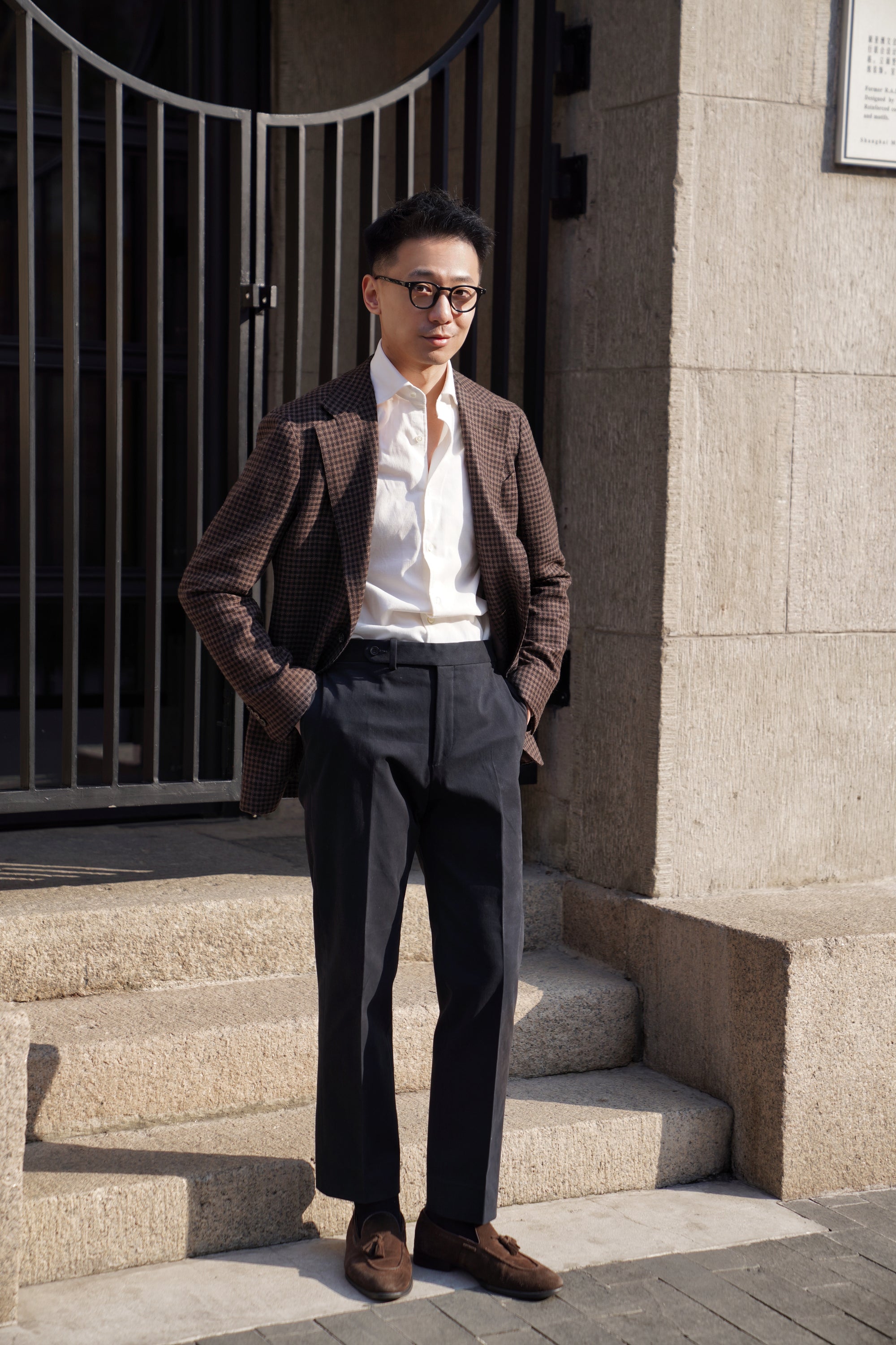 Navy Twill Cotton Trousers #72