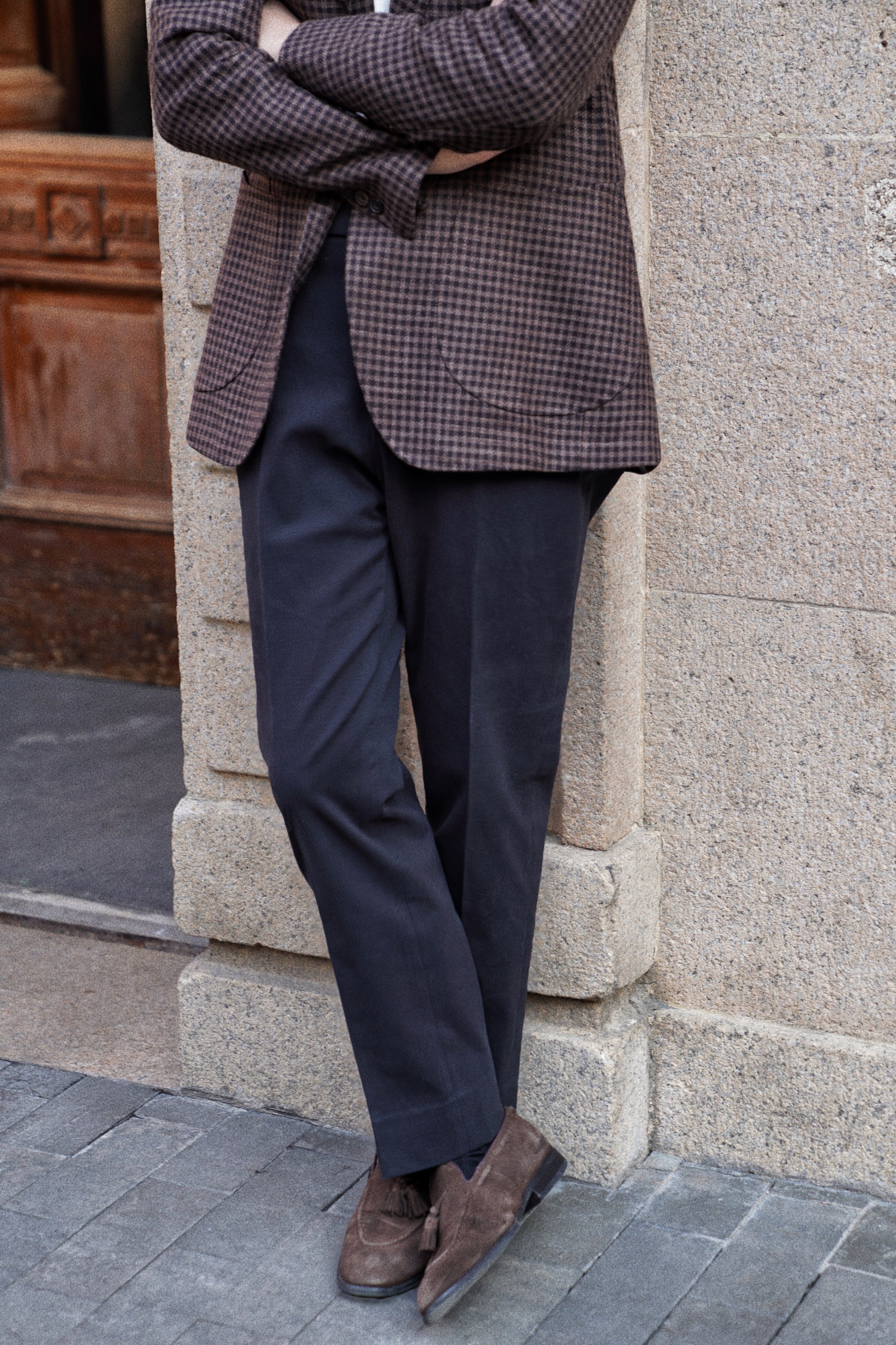 Navy Twill Cotton Trousers #72