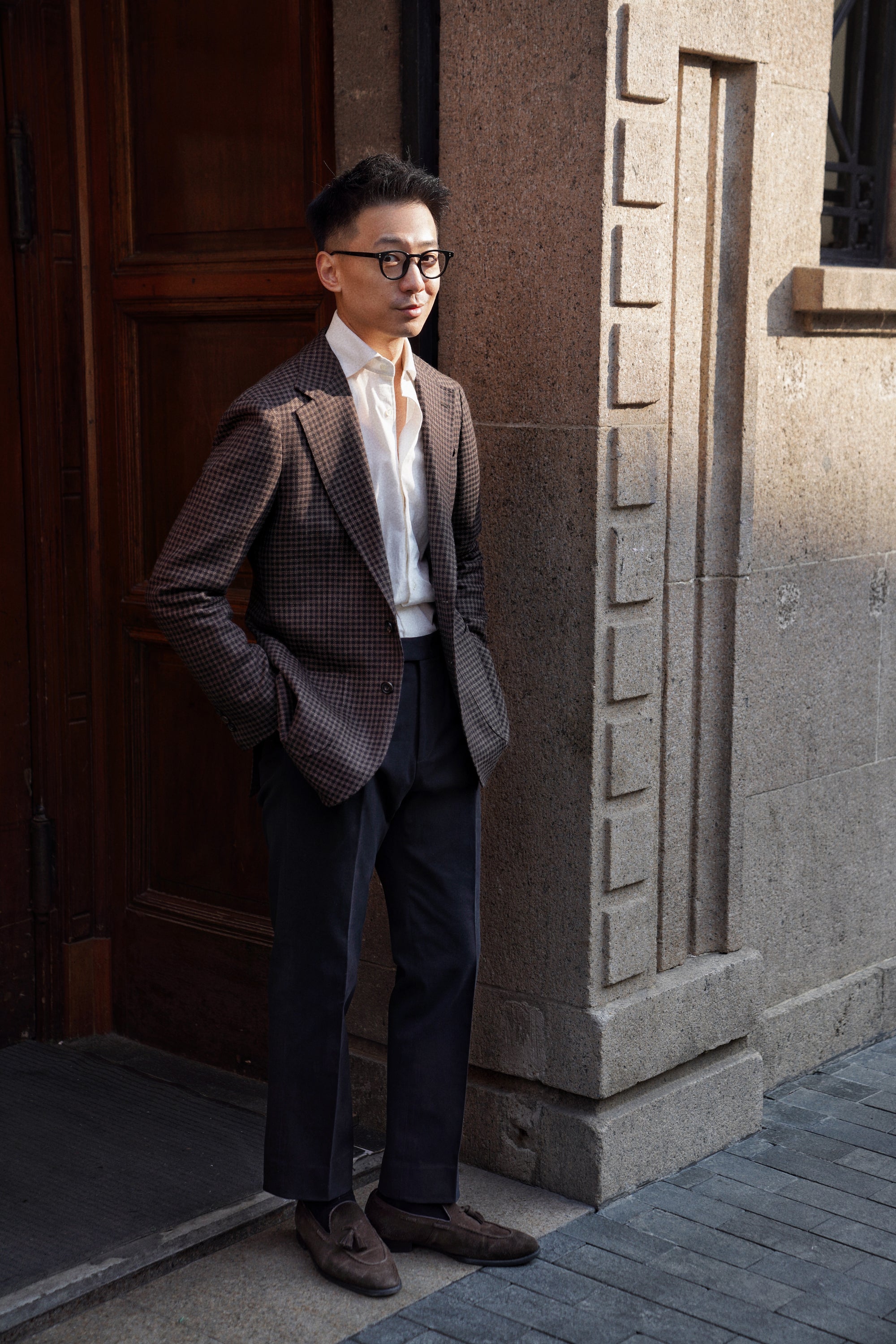 Navy Twill Cotton Trousers #72