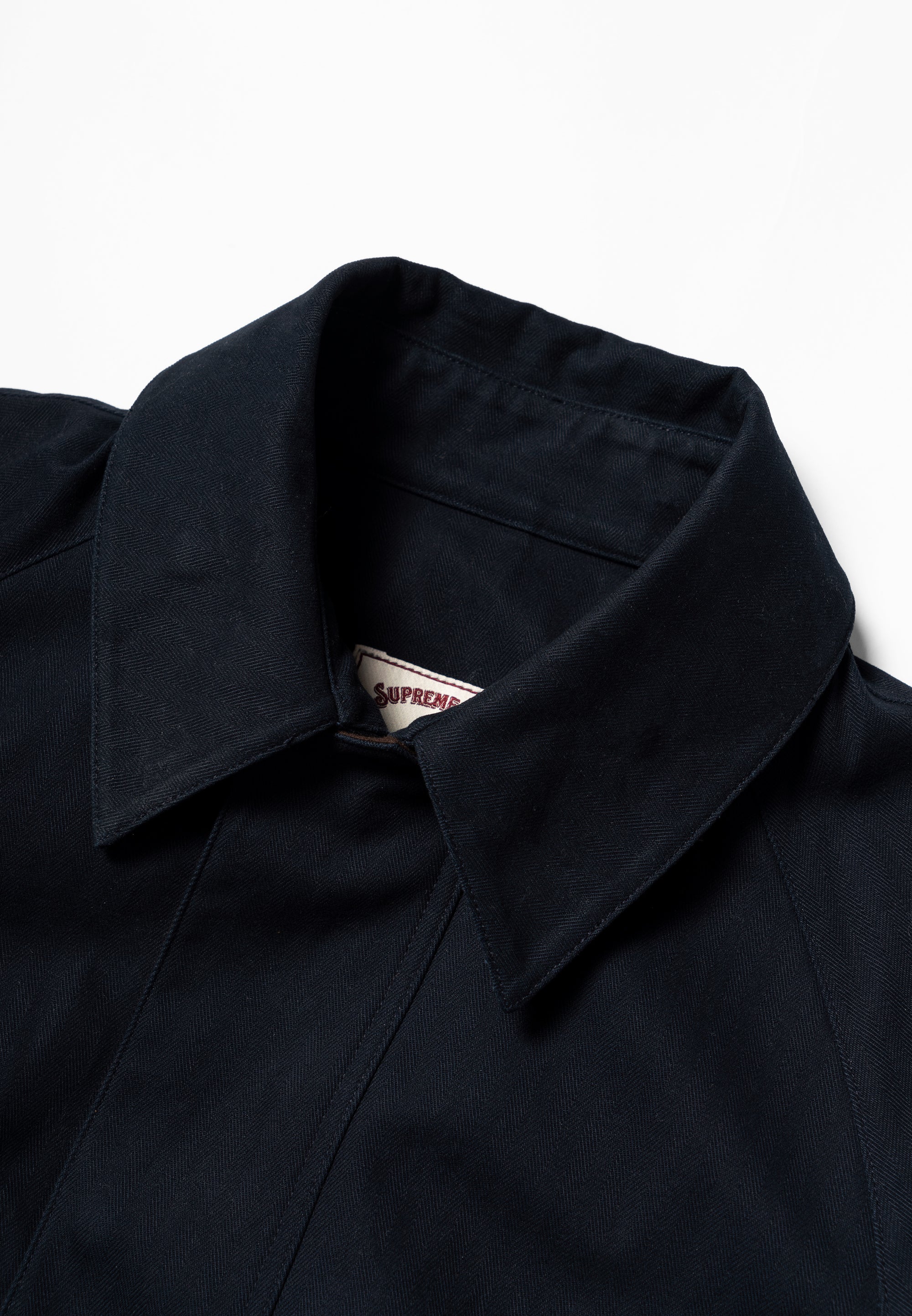 Ink Blue Herringbone Cotton Hunting Jacket