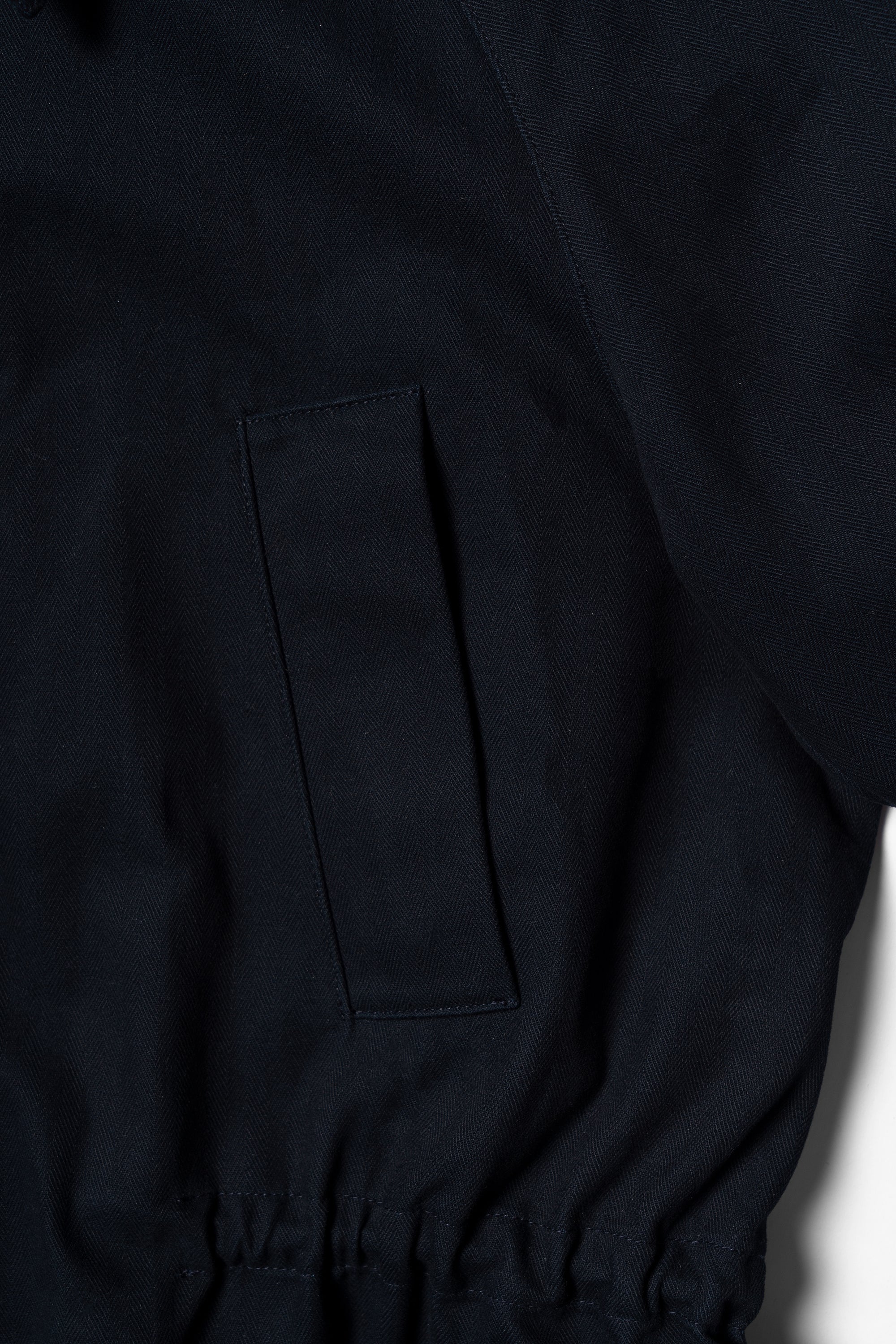 Ink Blue Herringbone Cotton Hunting Jacket