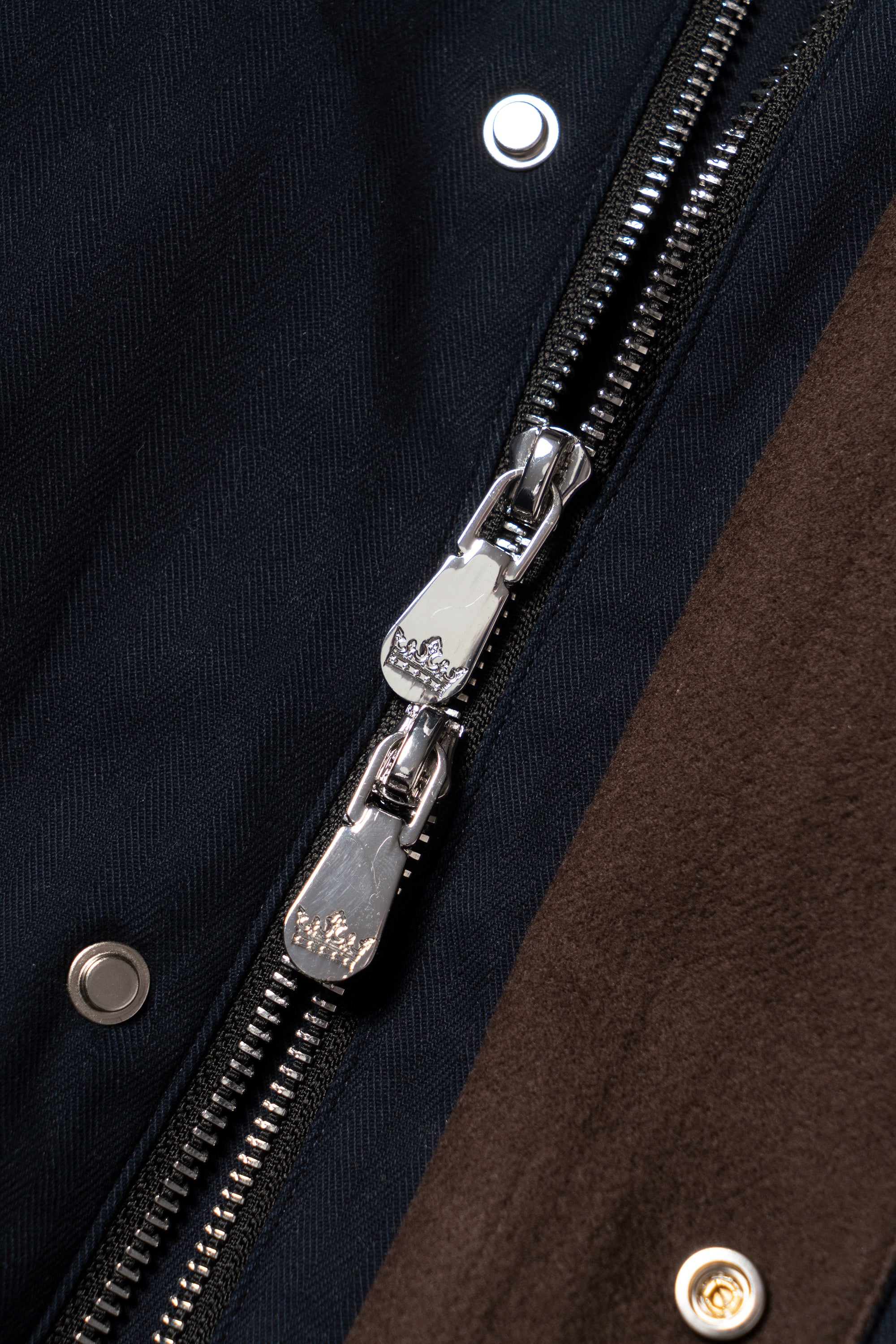 Ink Blue Herringbone Cotton Hunting Jacket