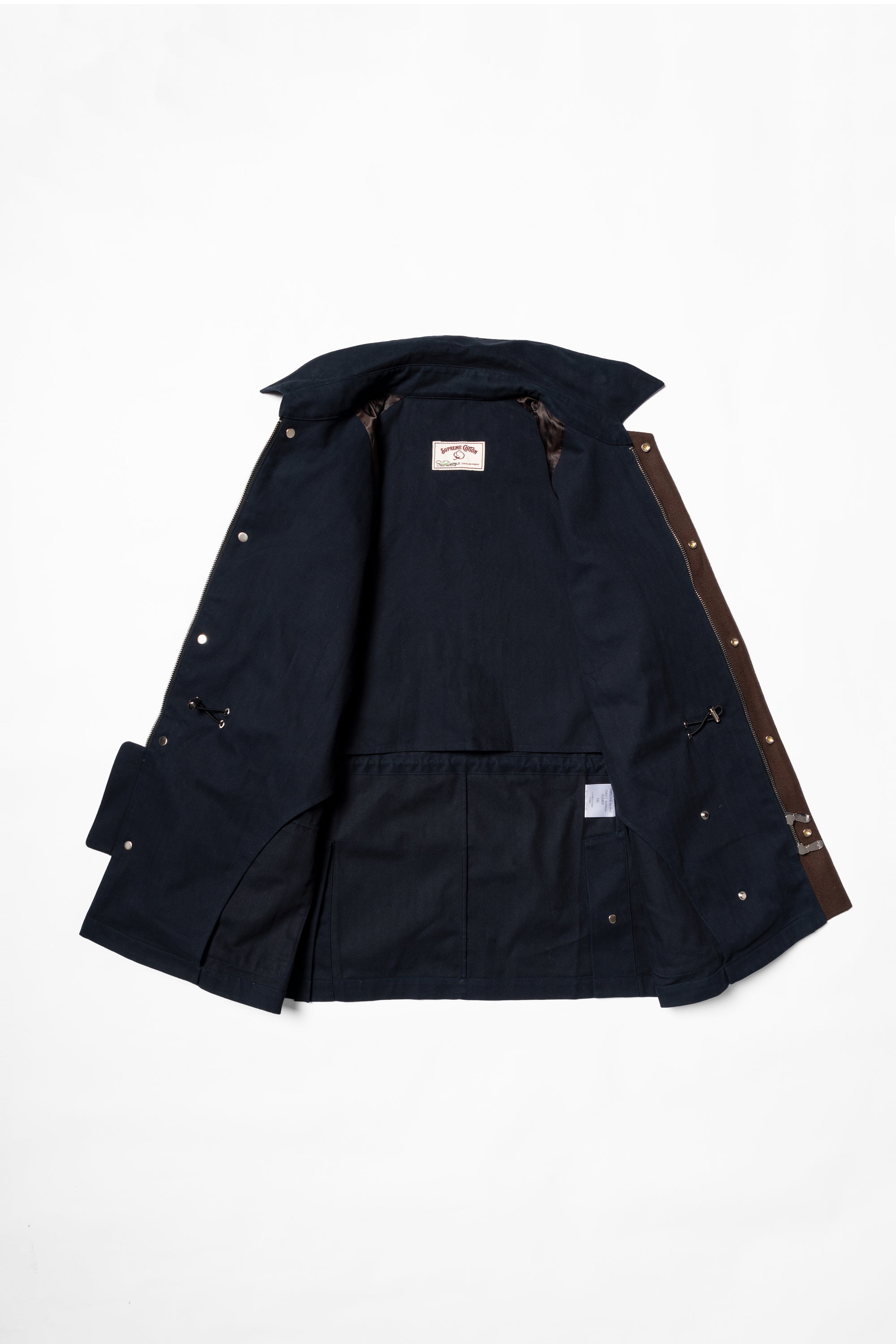 Ink Blue Herringbone Cotton Hunting Jacket