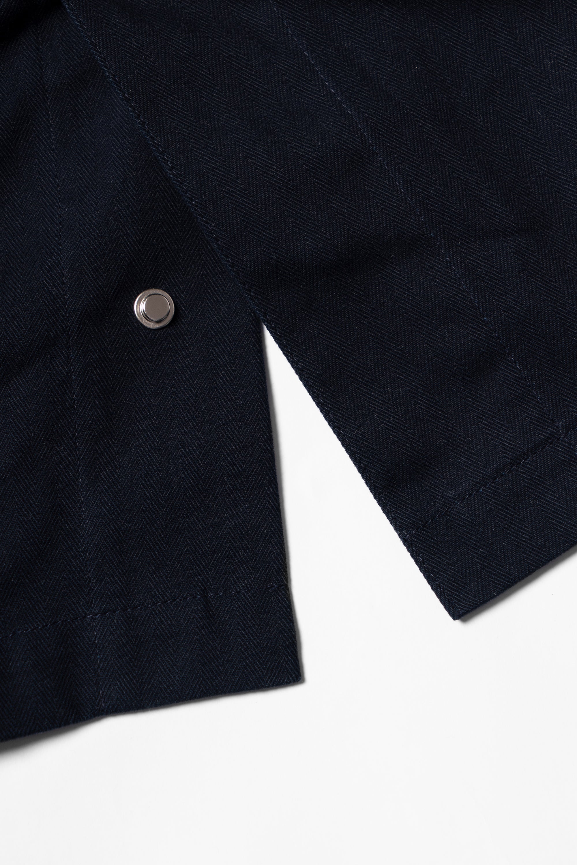 Ink Blue Herringbone Cotton Hunting Jacket
