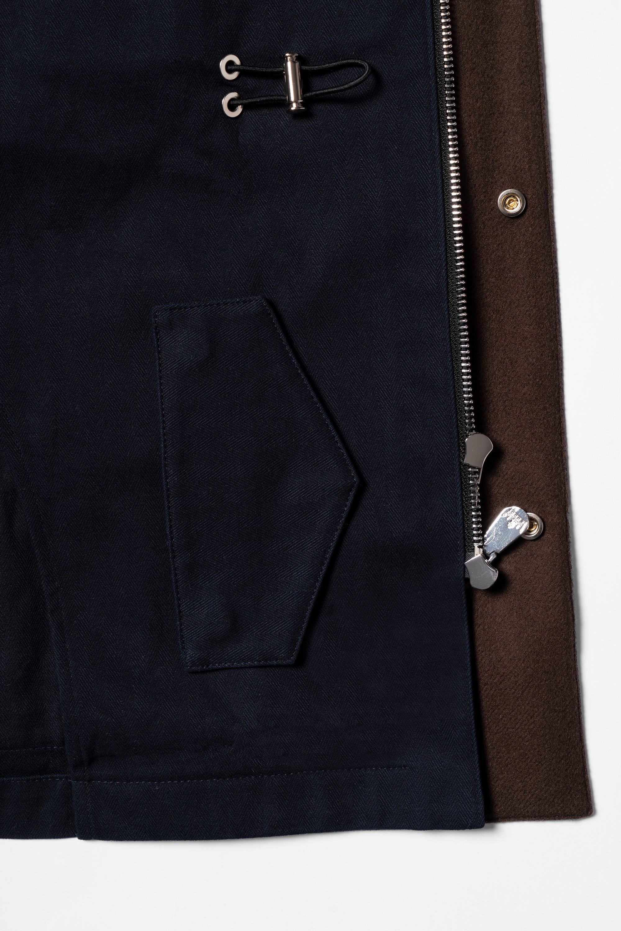 Ink Blue Herringbone Cotton Hunting Jacket