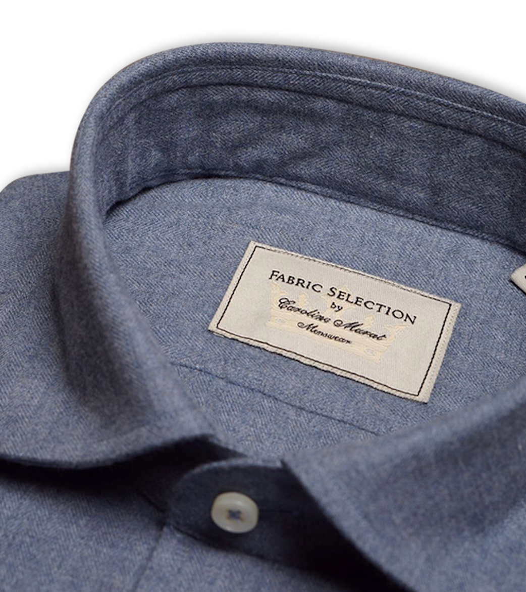 MTO Dark Blue Flannel Shirt