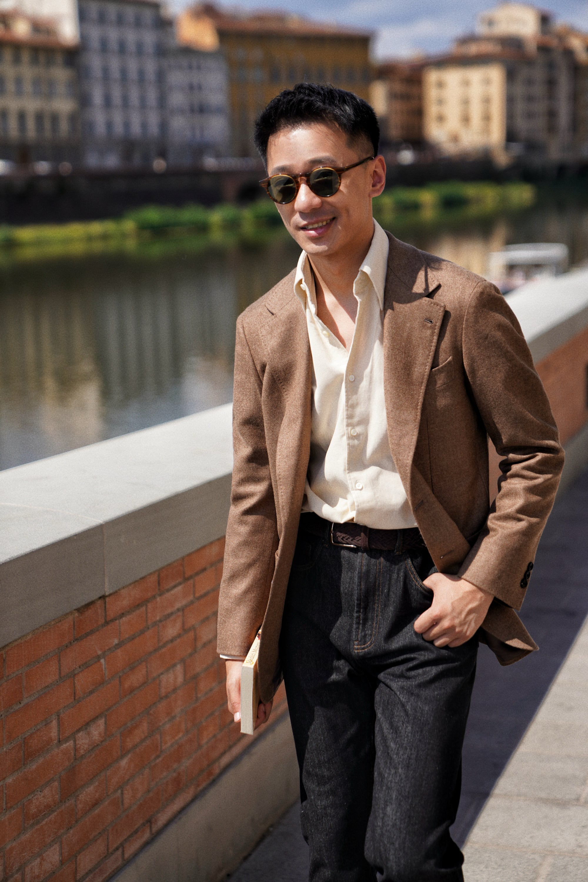 MTO Taupe Wool Cashmere Flannel Jacket