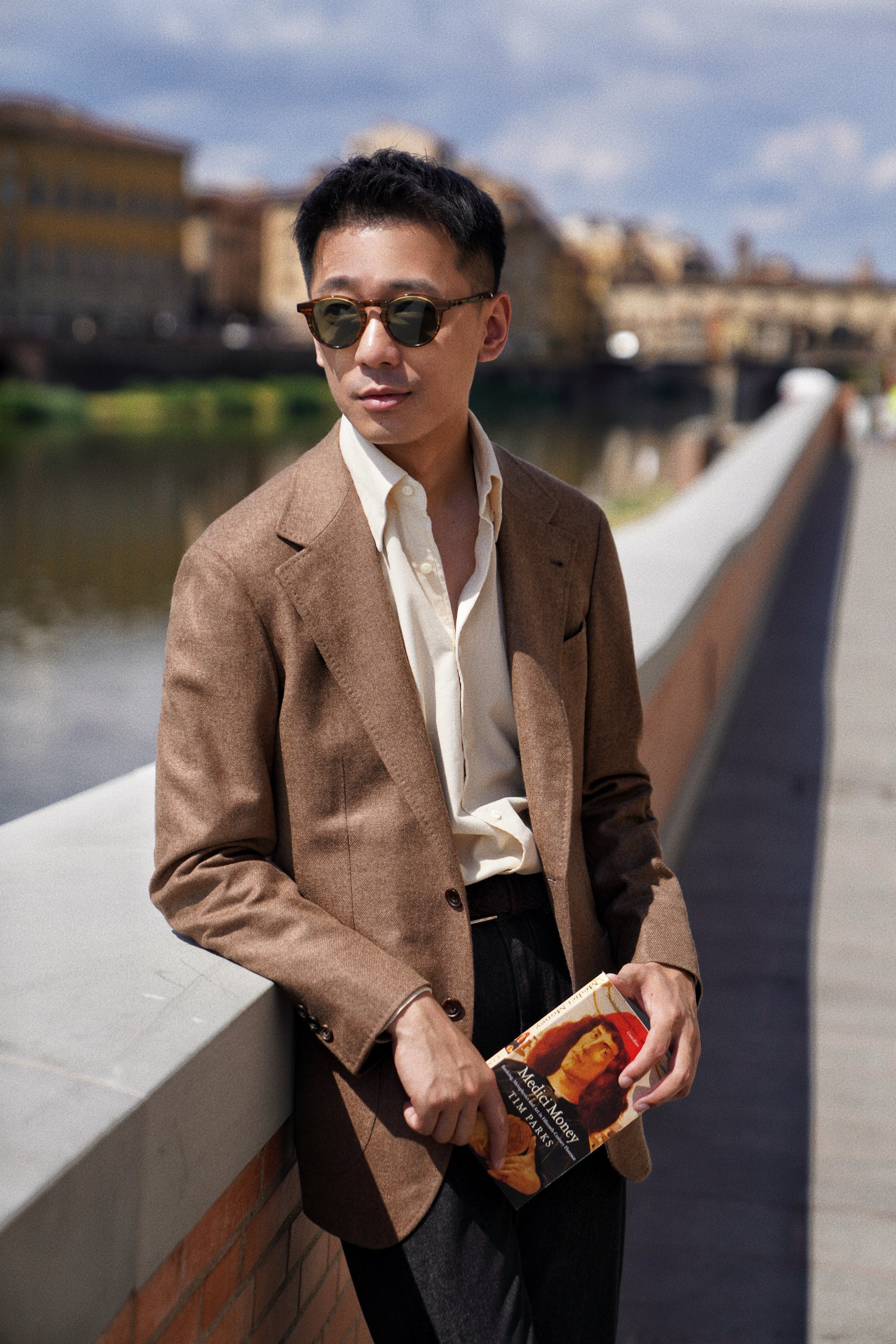 MTO Taupe Wool Cashmere Flannel Jacket