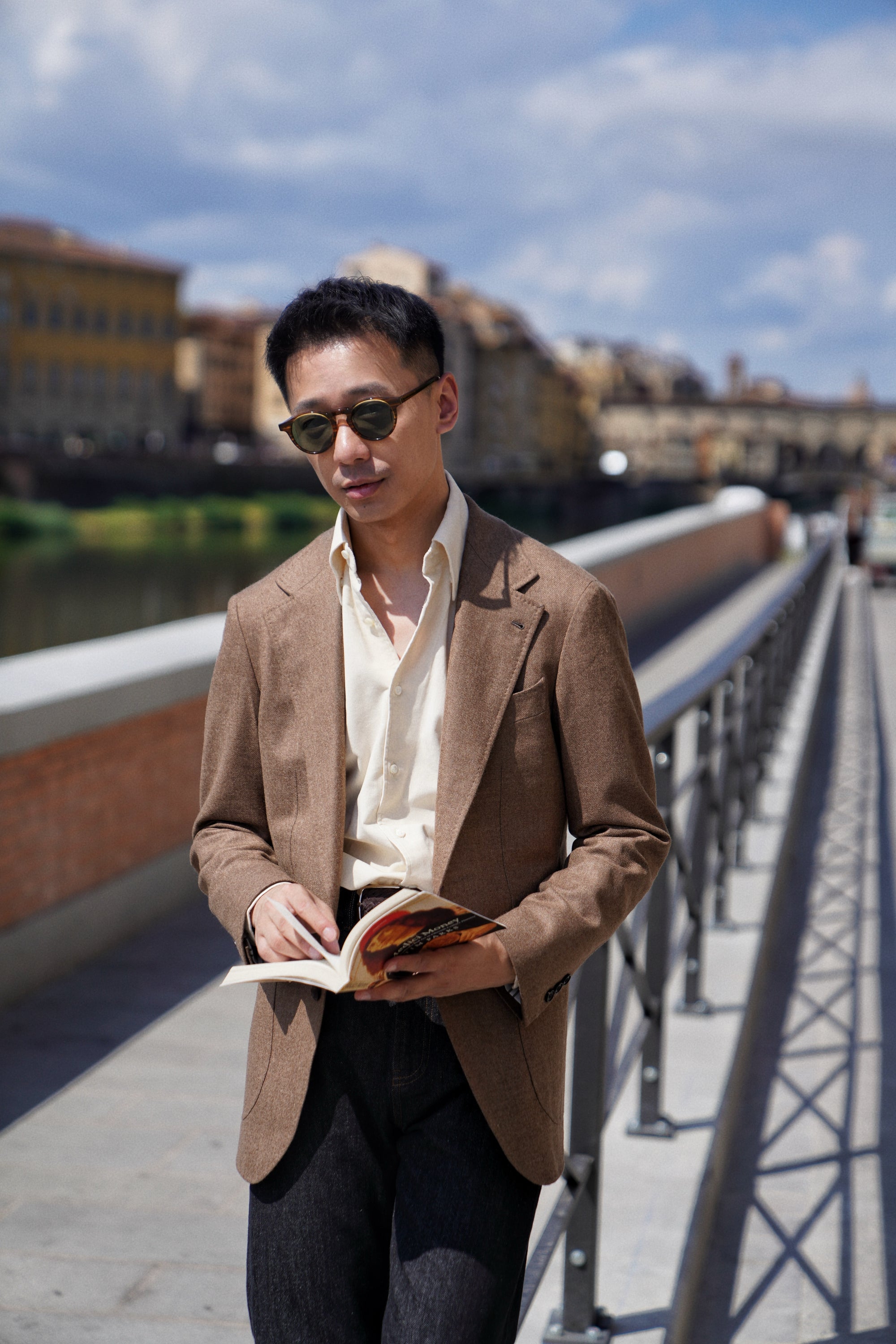 MTO Taupe Wool Cashmere Flannel Jacket