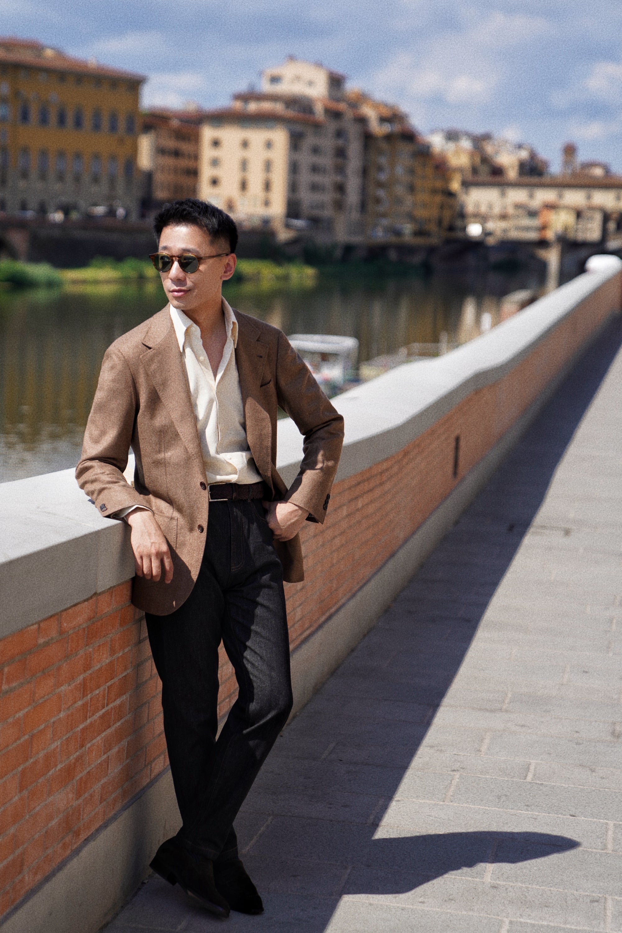 MTO Taupe Wool Cashmere Flannel Jacket