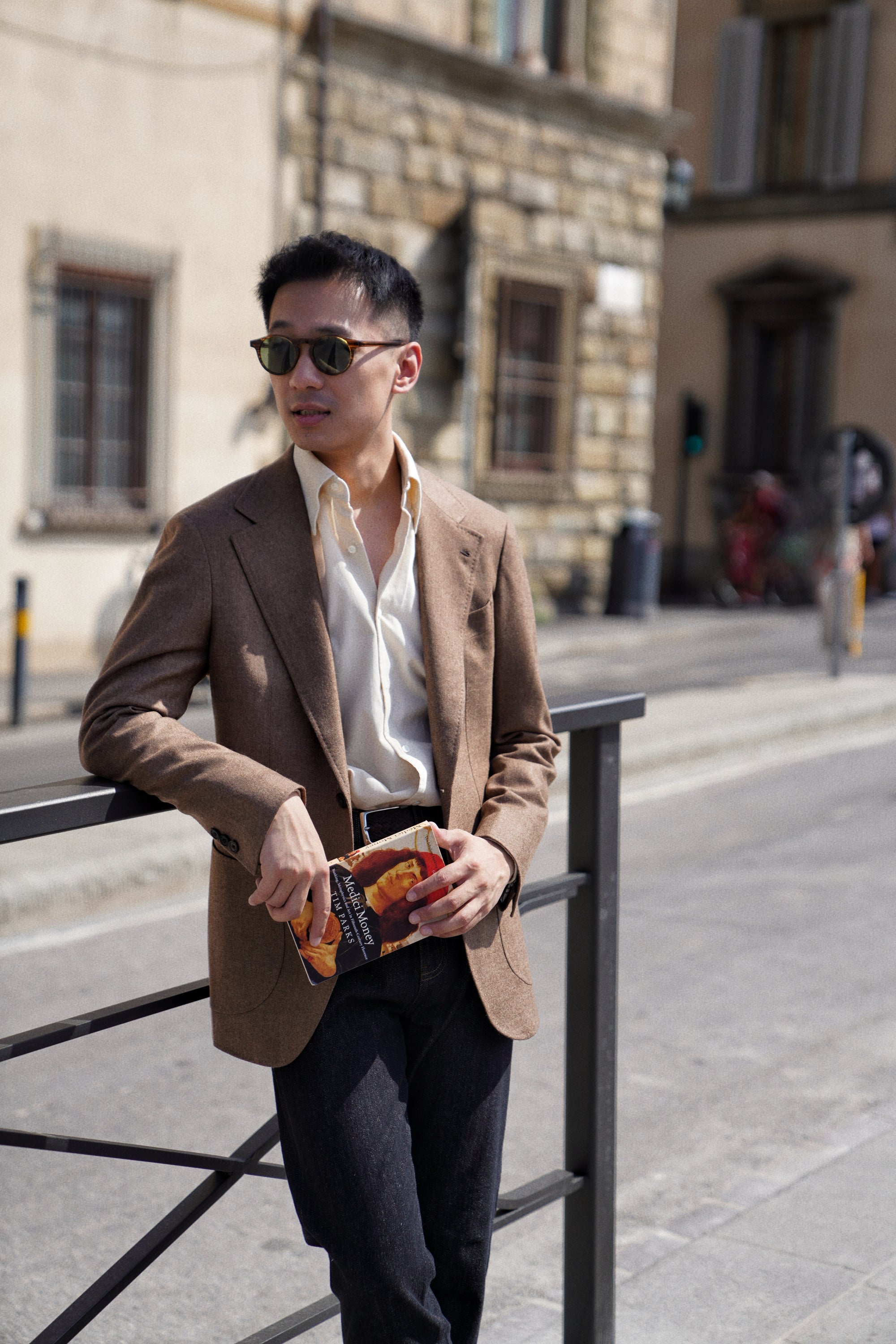 MTO Taupe Wool Cashmere Flannel Jacket