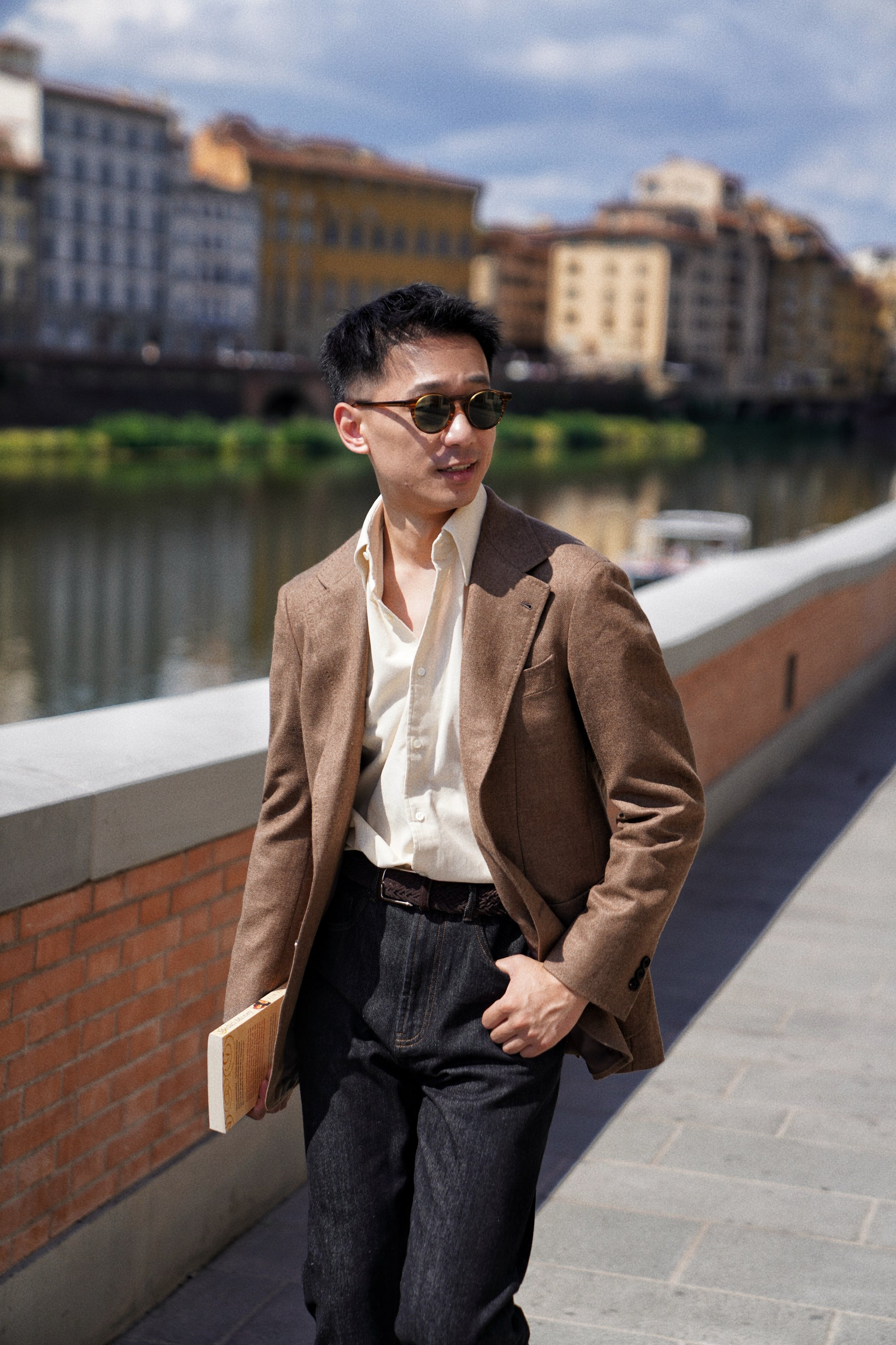 MTO Taupe Wool Cashmere Flannel Jacket