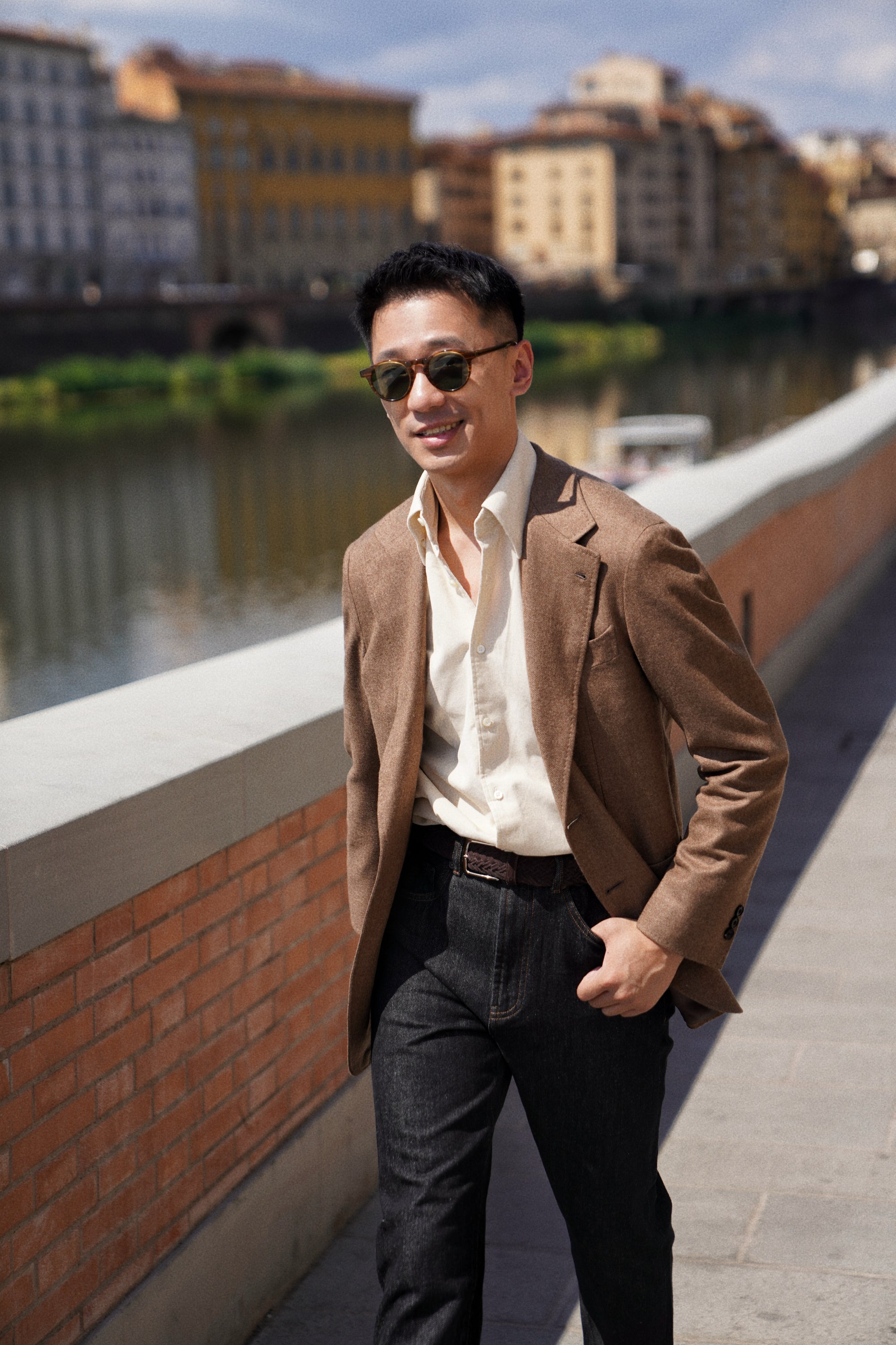 MTO Taupe Wool Cashmere Flannel Jacket