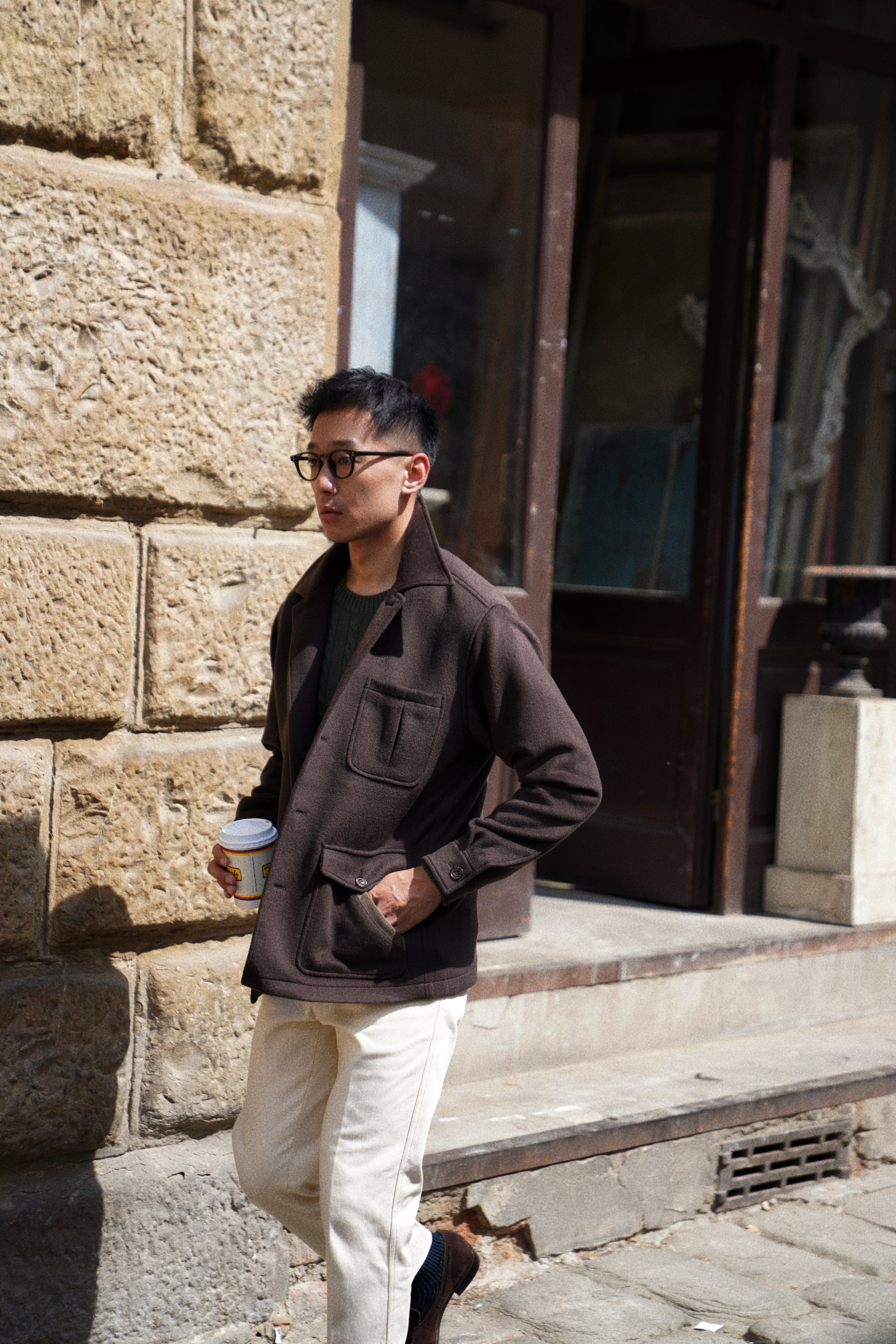 Chocolate Wool Chore Jacket