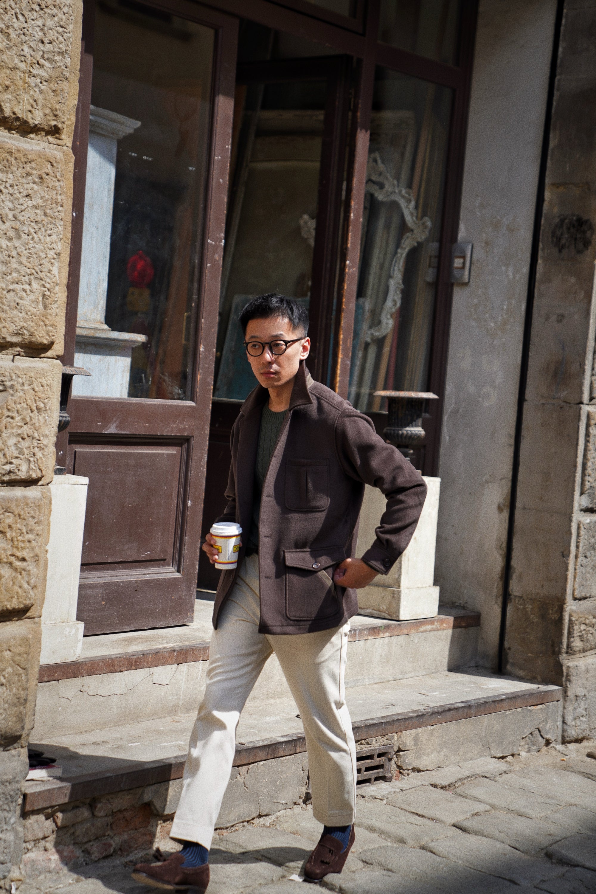 Chocolate Wool Chore Jacket