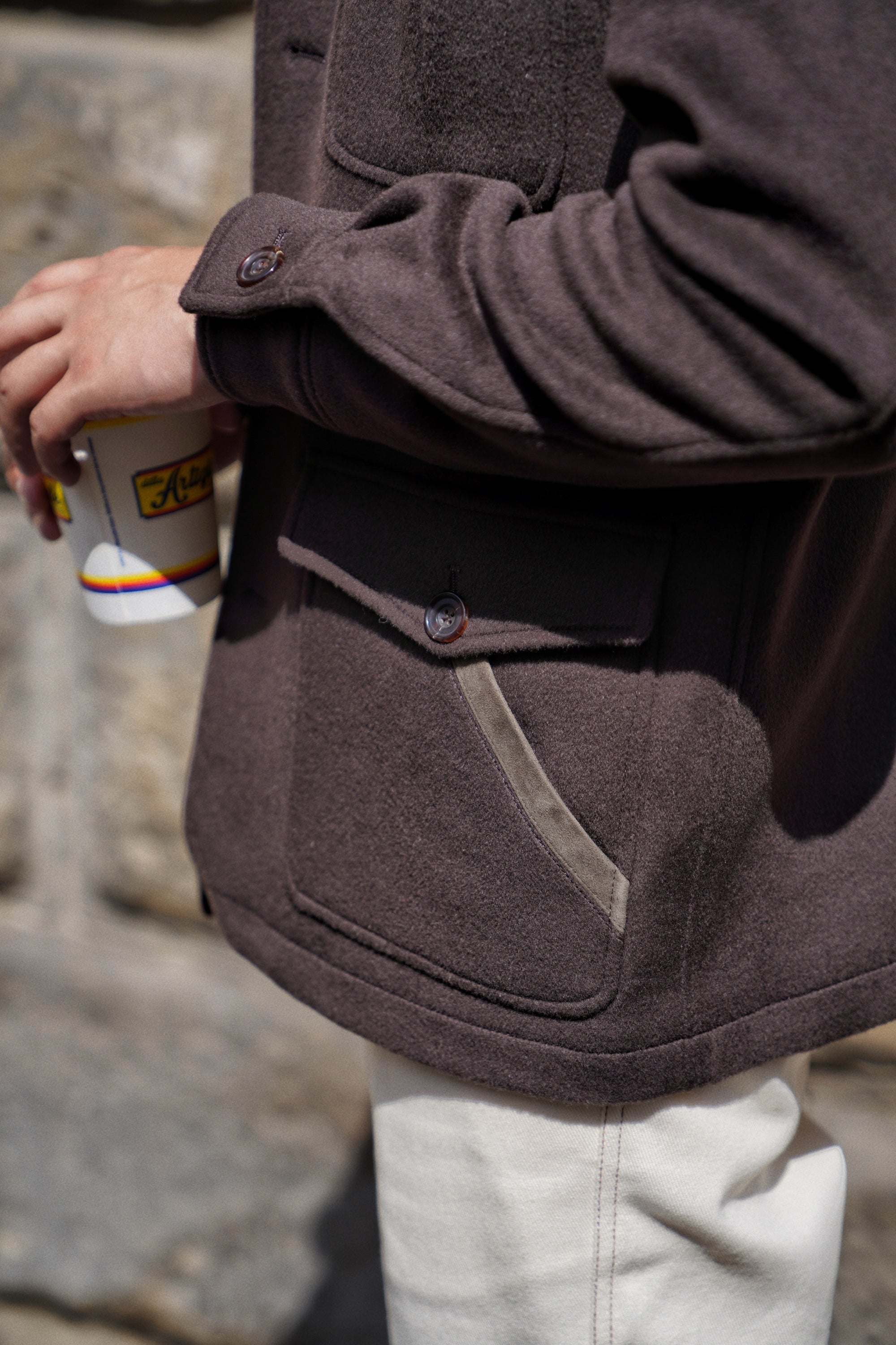 Chocolate Wool Chore Jacket