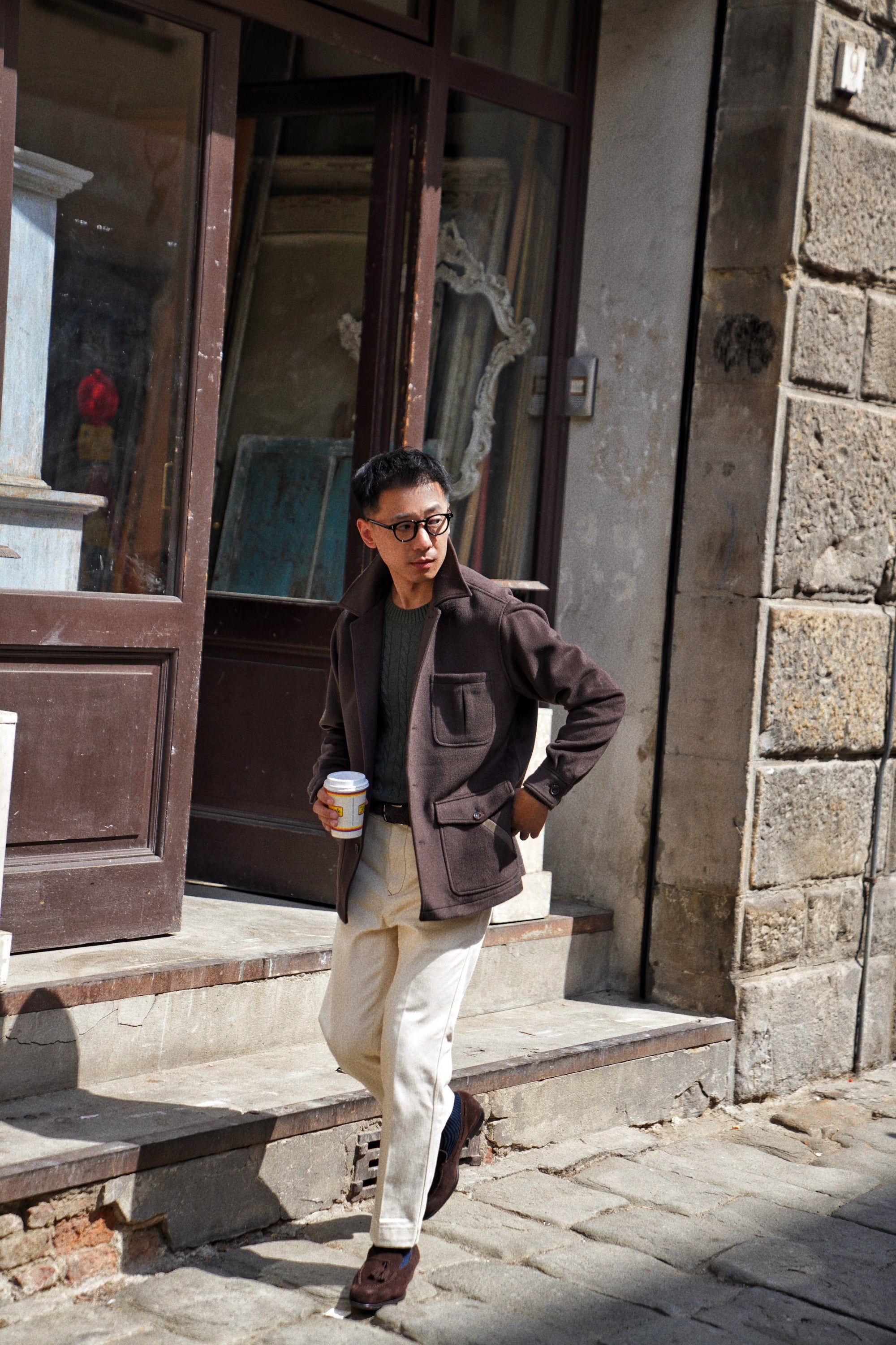 Chocolate Wool Chore Jacket