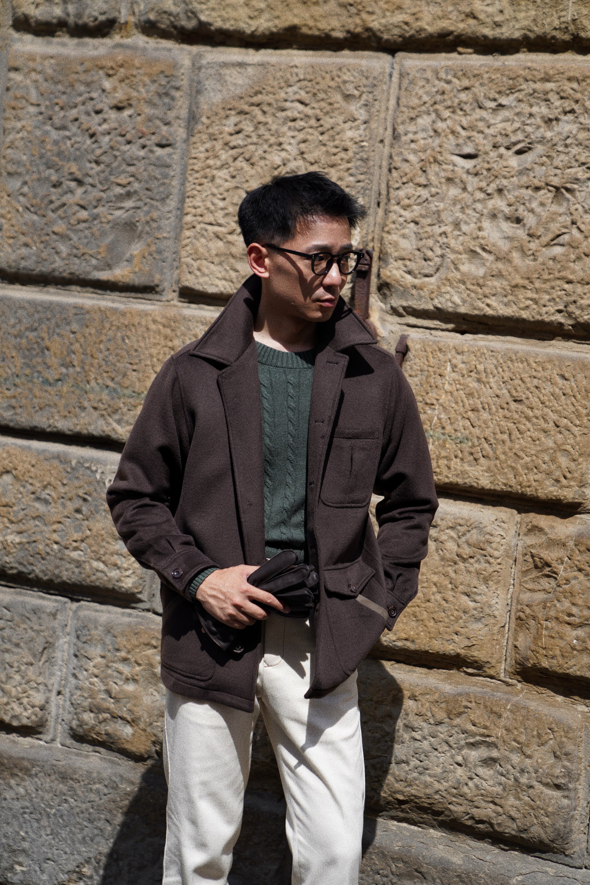 Chocolate Wool Chore Jacket