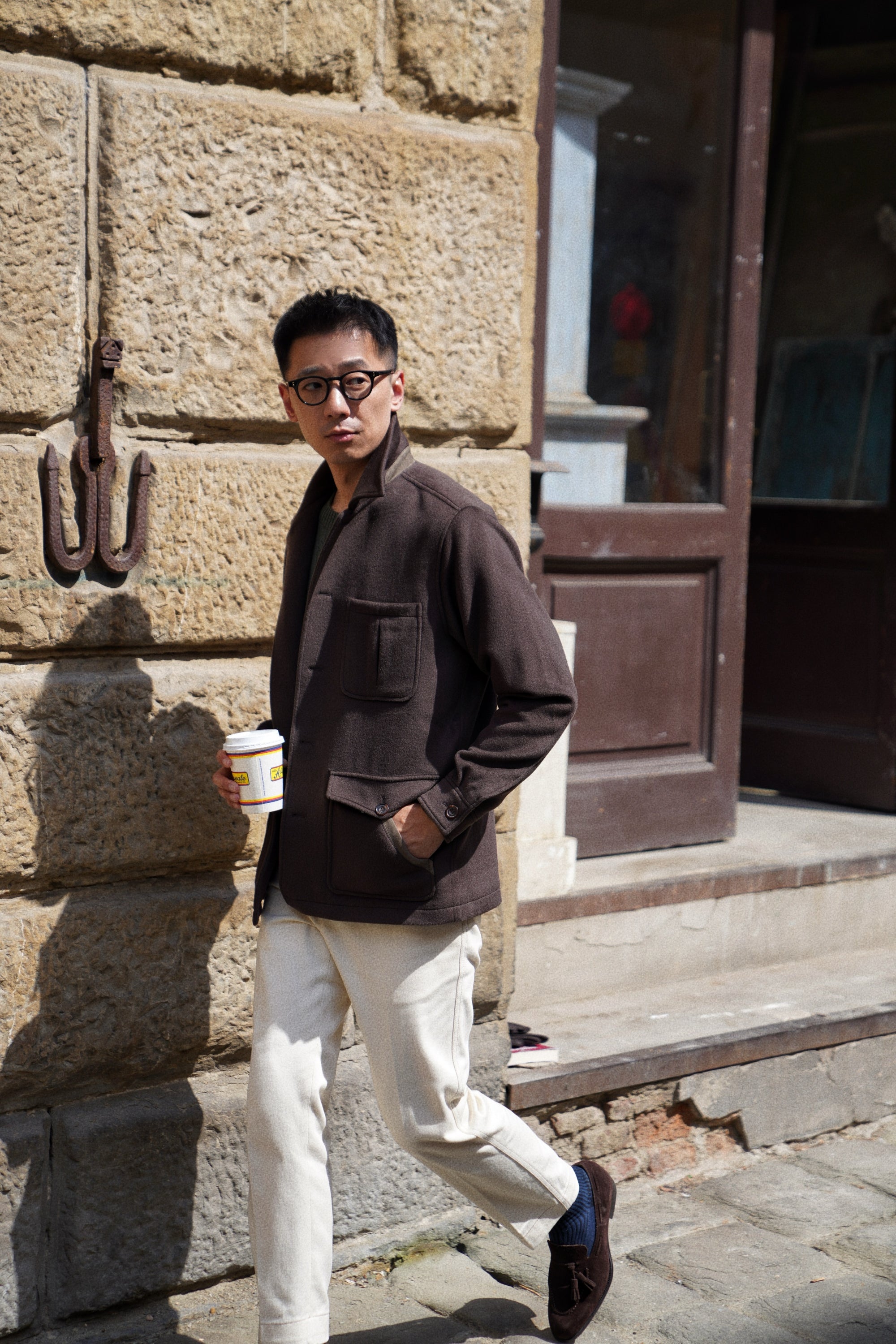 Chocolate Wool Chore Jacket