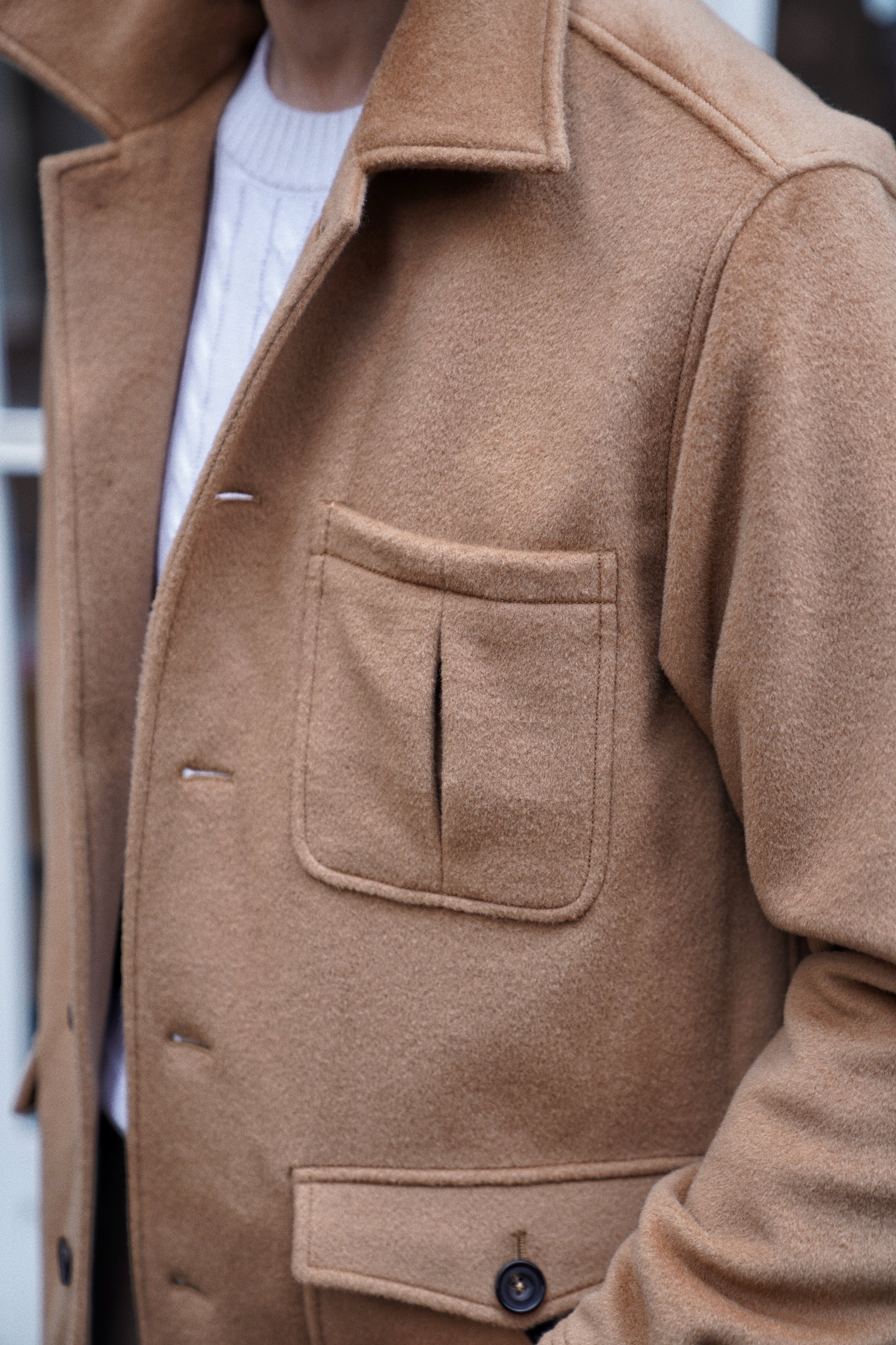 Camel Wool Chore Jacket