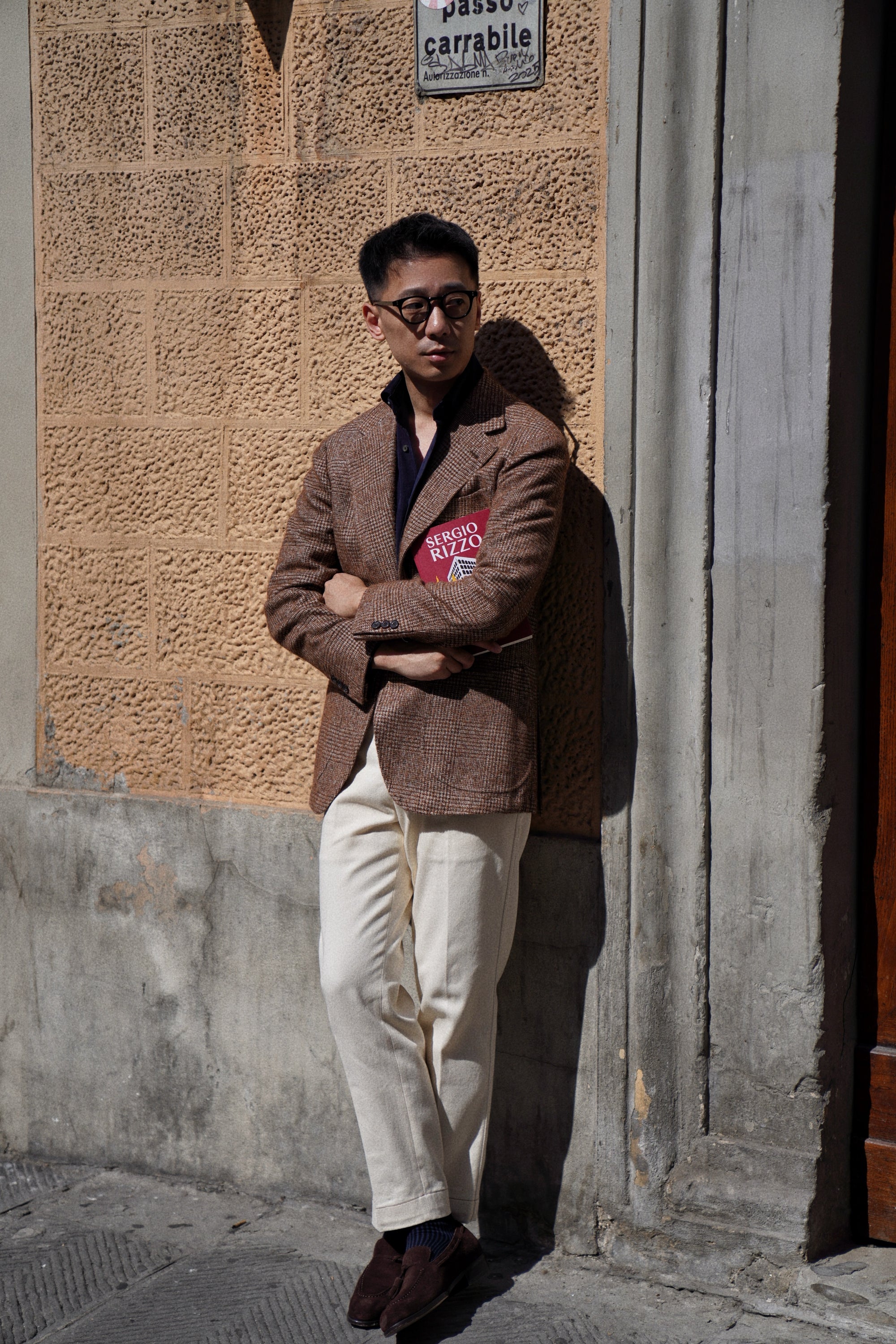 MTO Caramel Glen Check Camel Hair Silk Cashmere Jacket #368