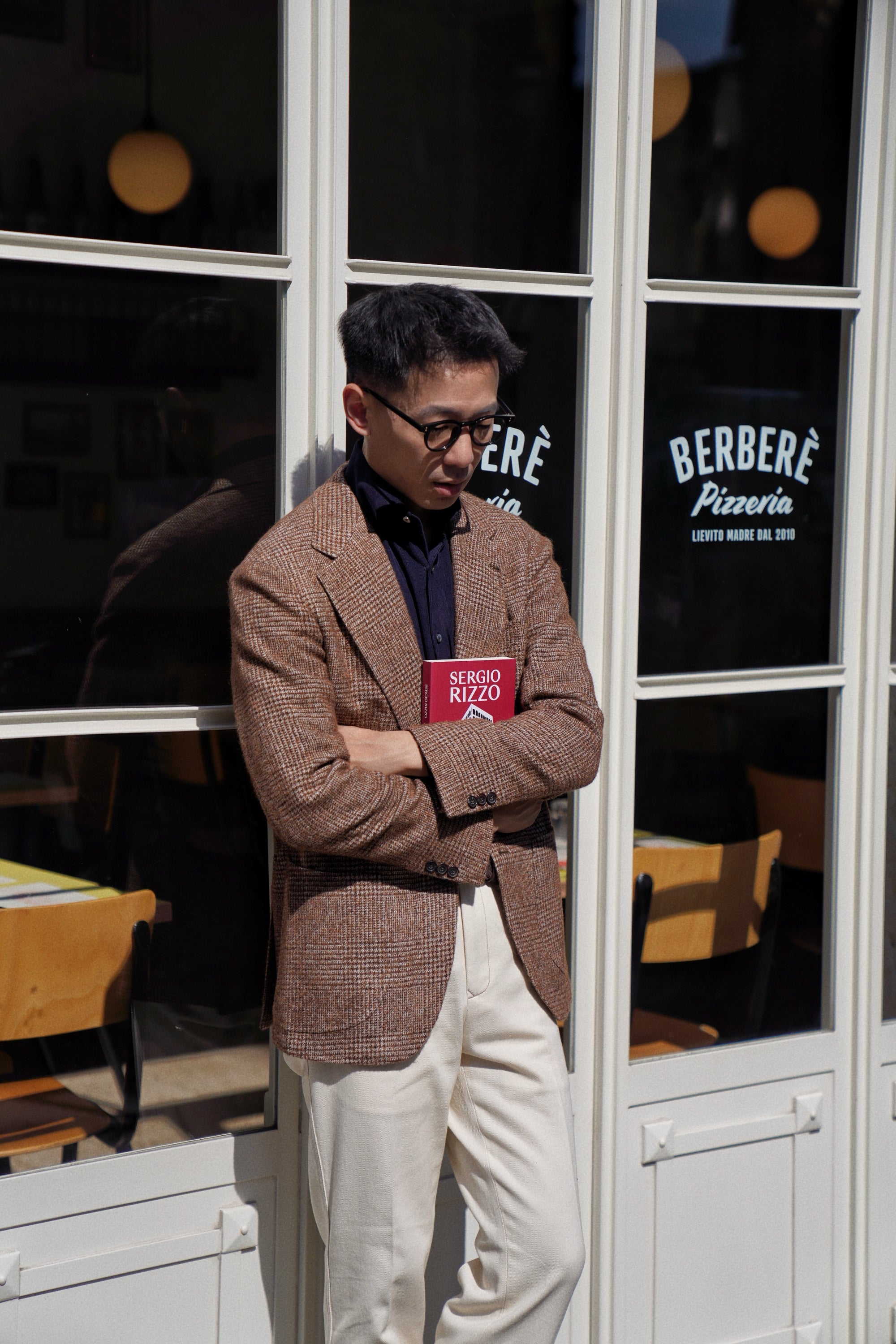 MTO Caramel Glen Check Camel Hair Silk Cashmere Jacket #368