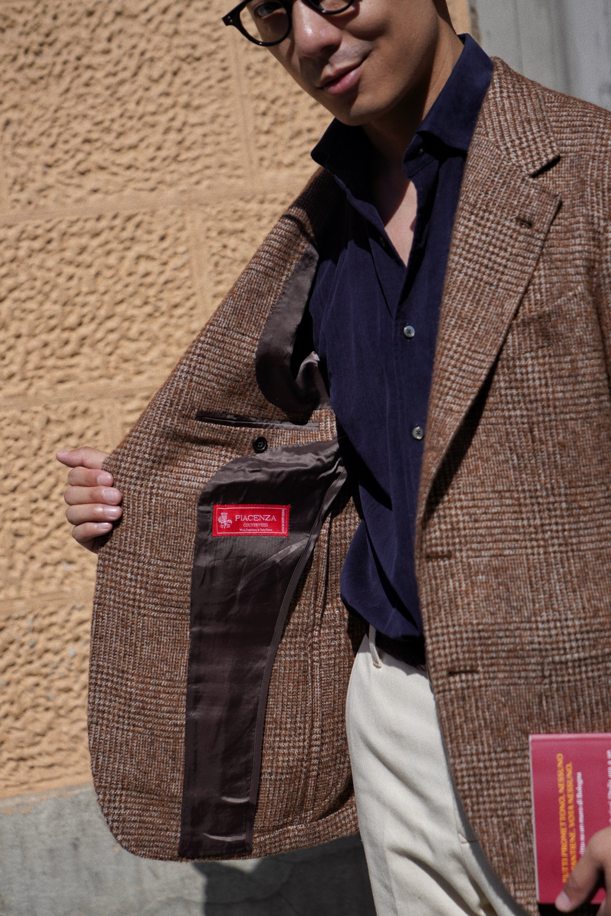 MTO Caramel Glen Check Camel Hair Silk Cashmere Jacket #368