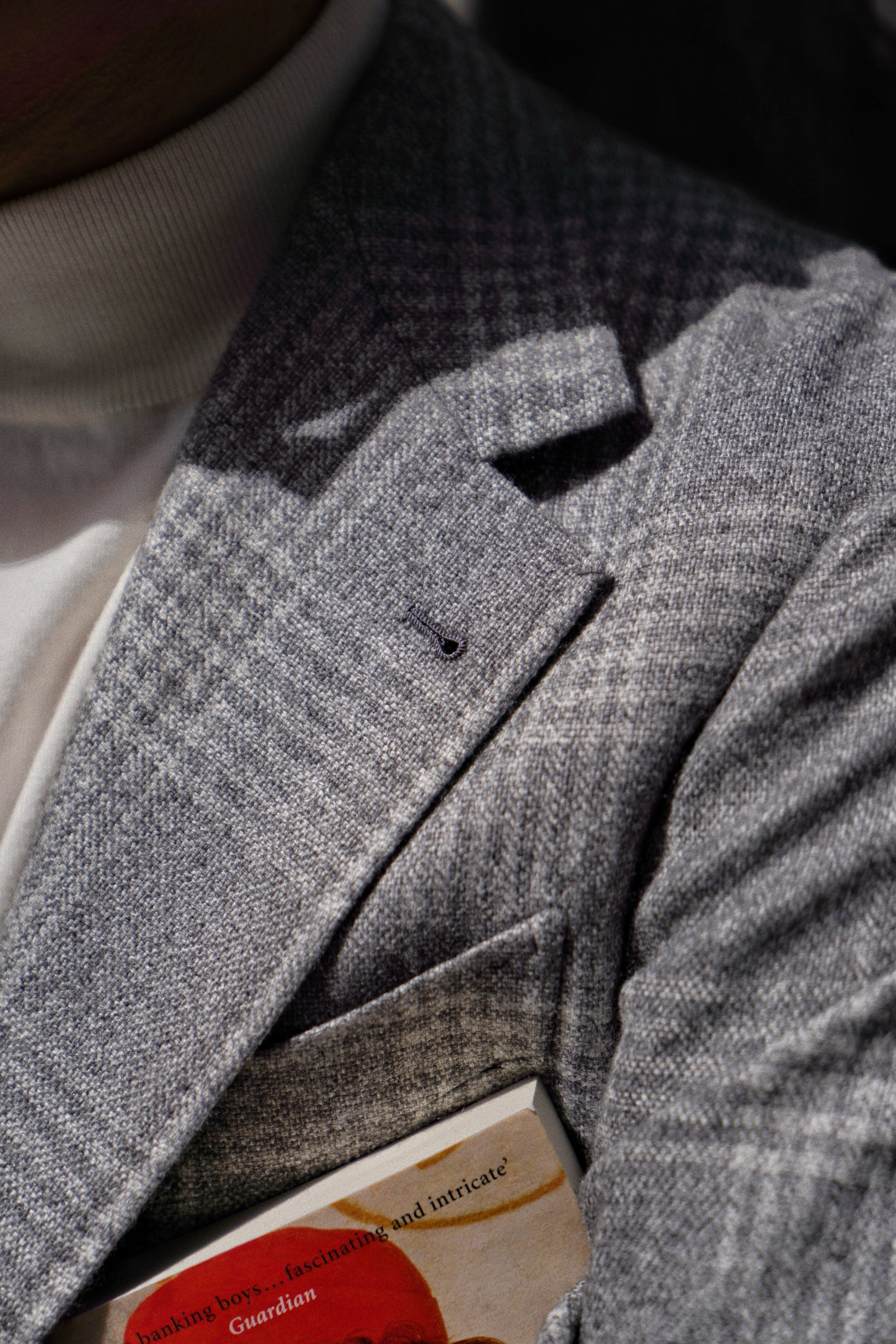 MTO Grey Glen Check Silk Cashmere Jacket #604