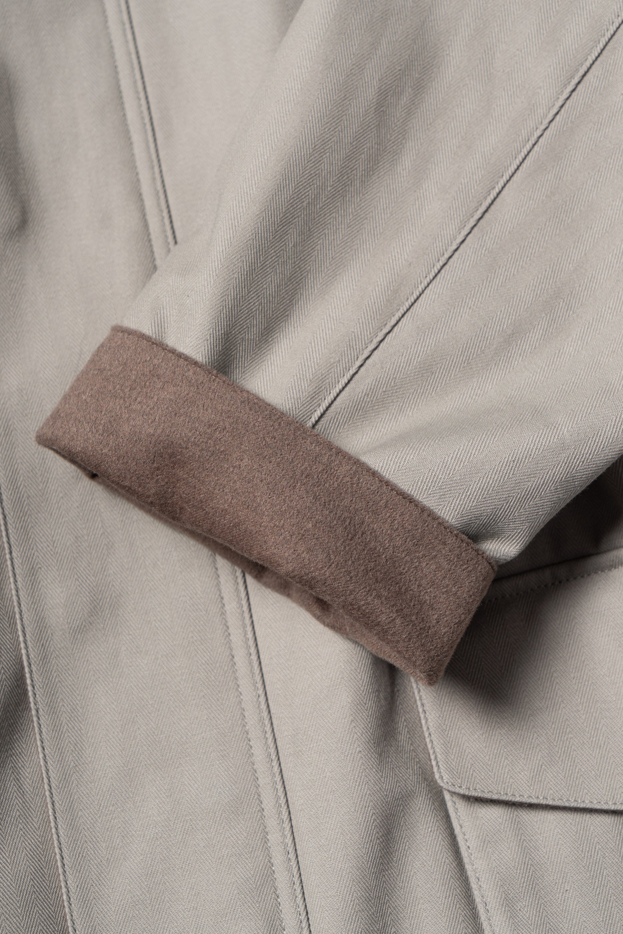 Stone Herringbone Cotton Hunting Jacket