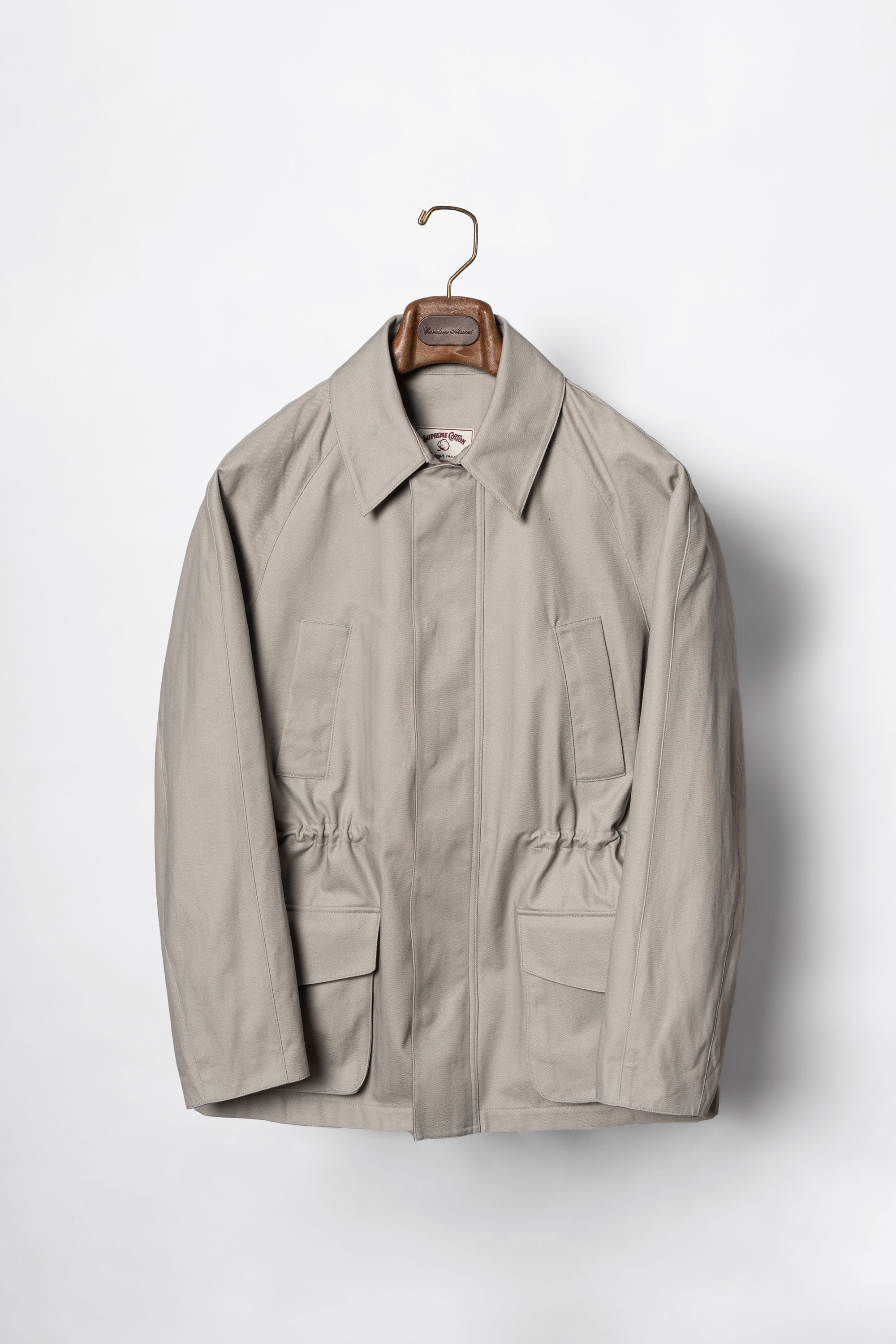 Stone Herringbone Cotton Hunting Jacket