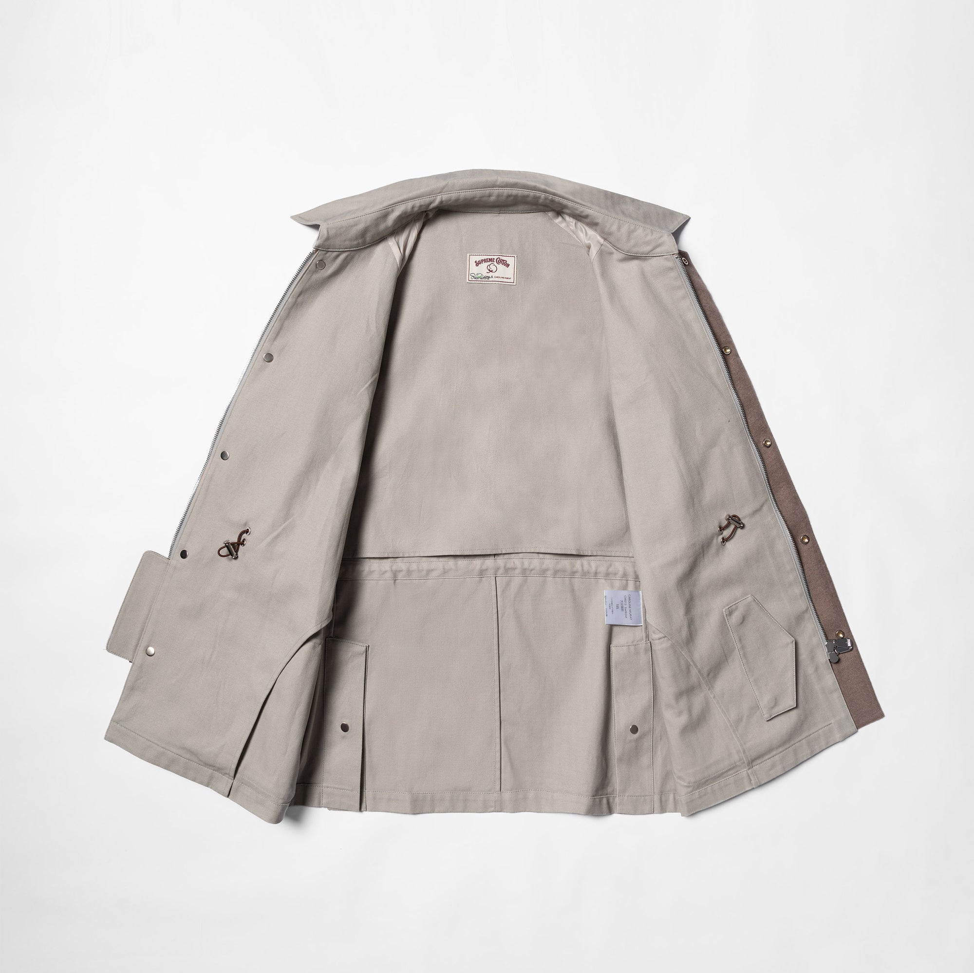 Stone Herringbone Cotton Hunting Jacket