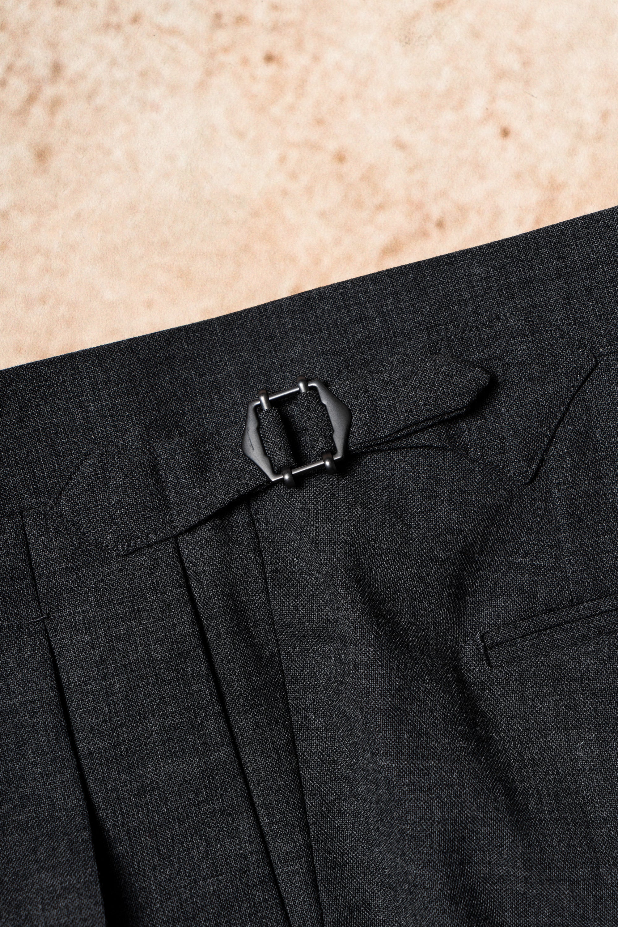 Mid Grey High Twist Wool Trousers #302