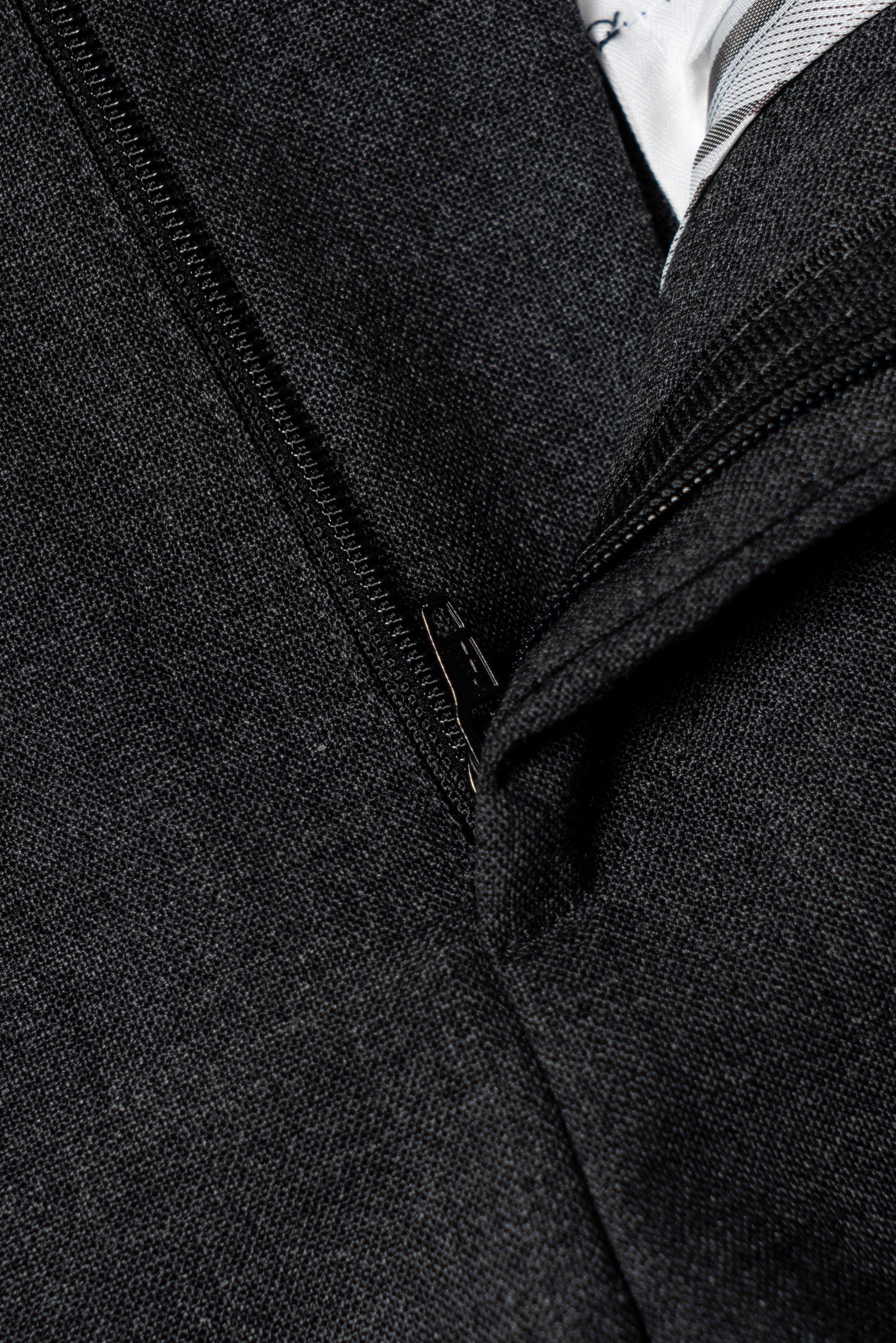 Mid Grey High Twist Wool Trousers #302