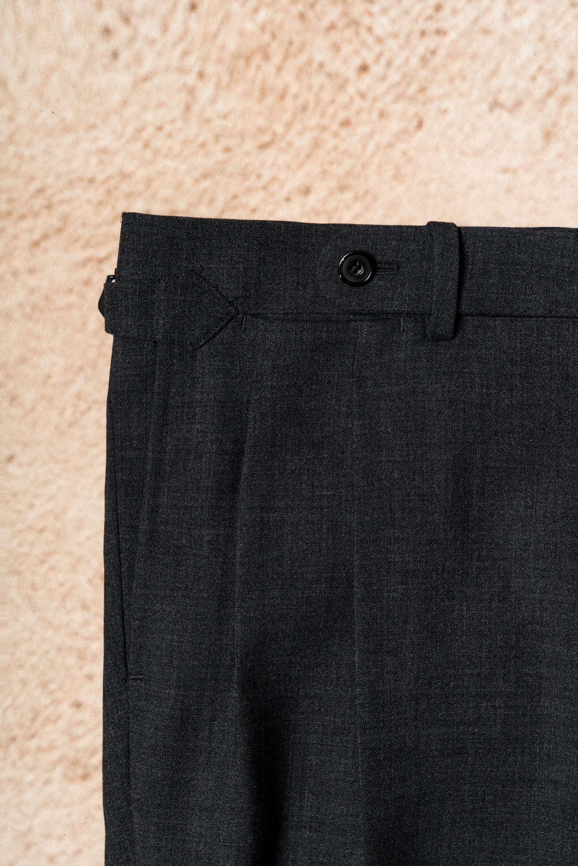 Mid Grey High Twist Wool Trousers #302