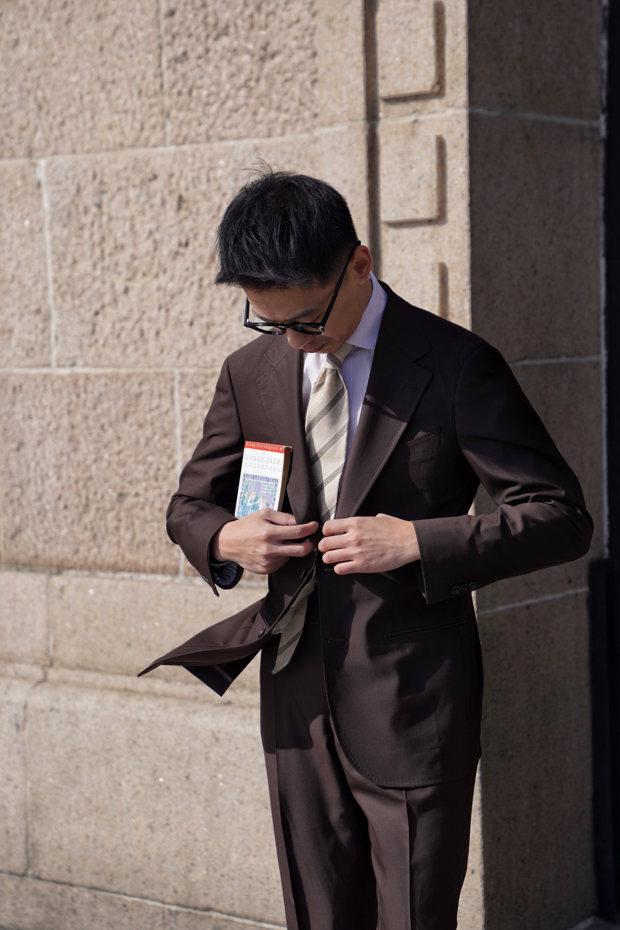 Chocolate Cashmere Wool Suit #290