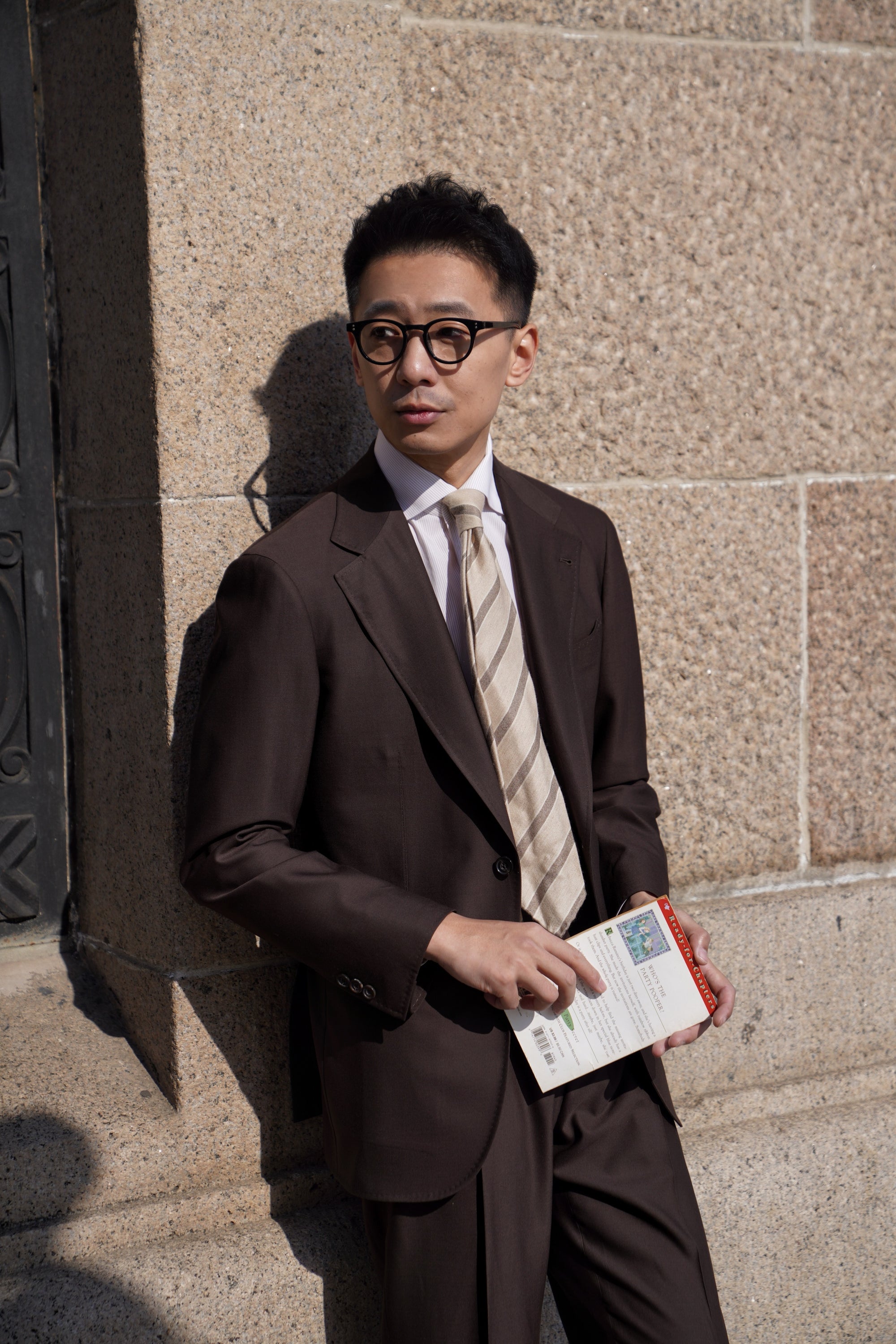 Chocolate Cashmere Wool Suit #290